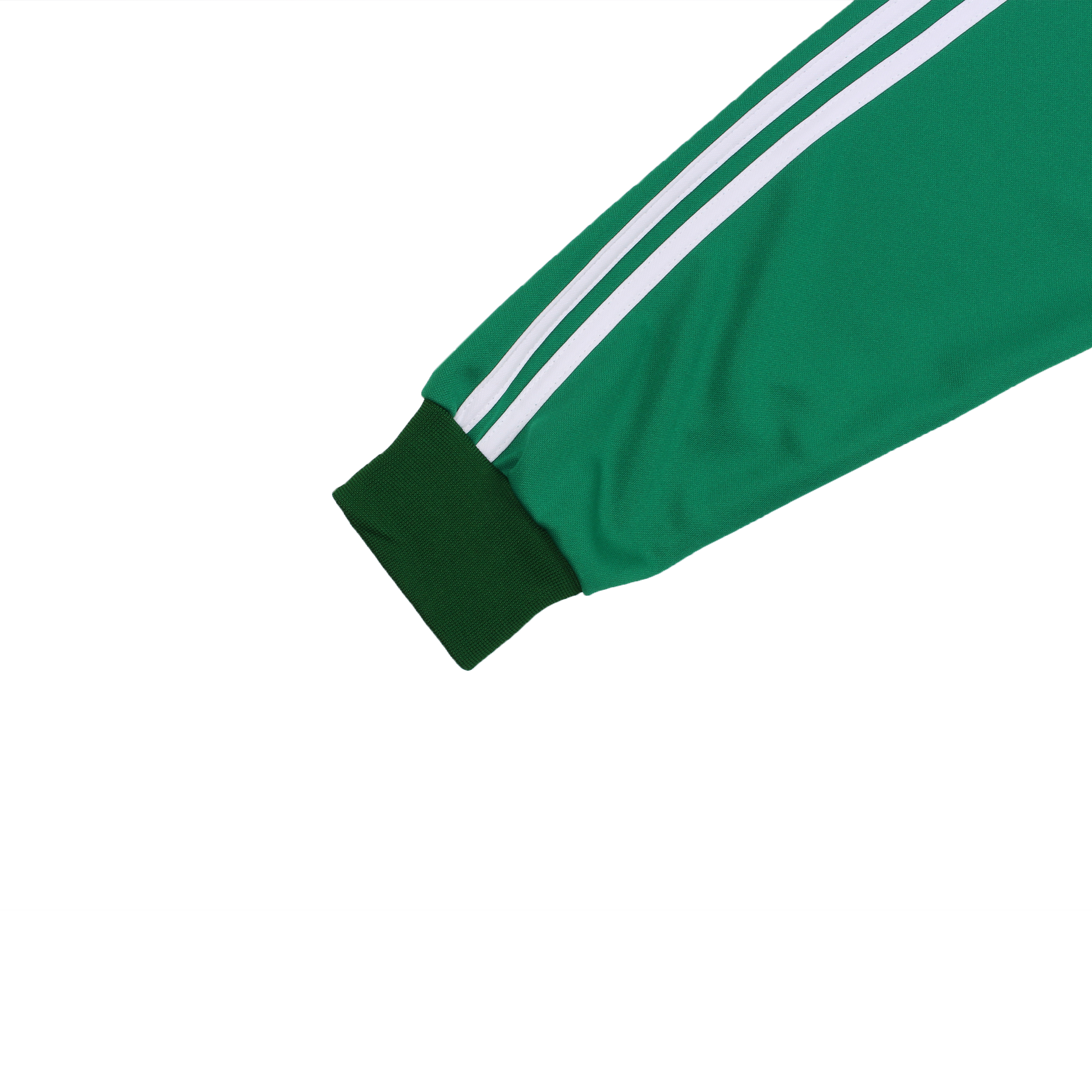 초록 흰색 2선 집업 동복상의