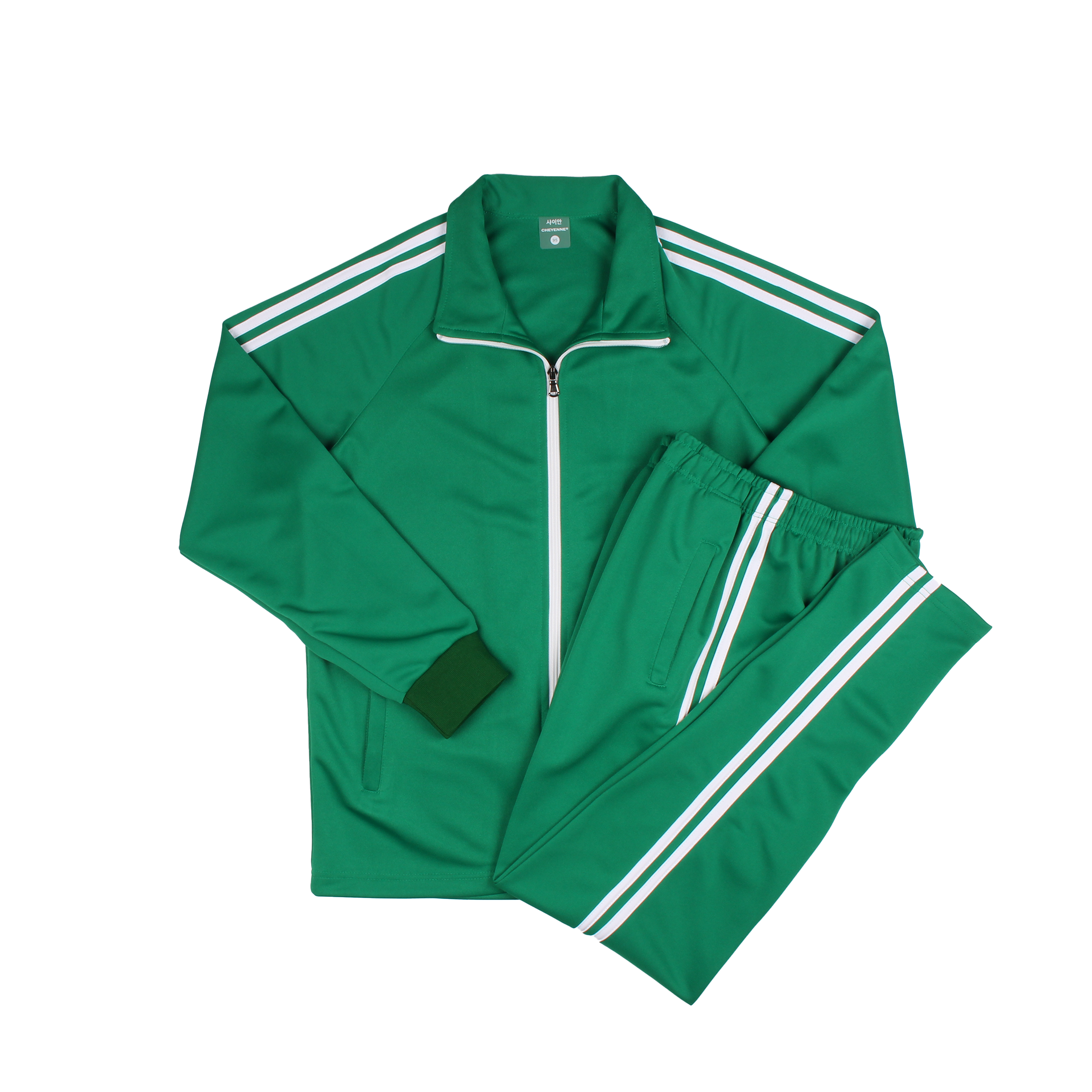 초록 흰색2선 동복세트