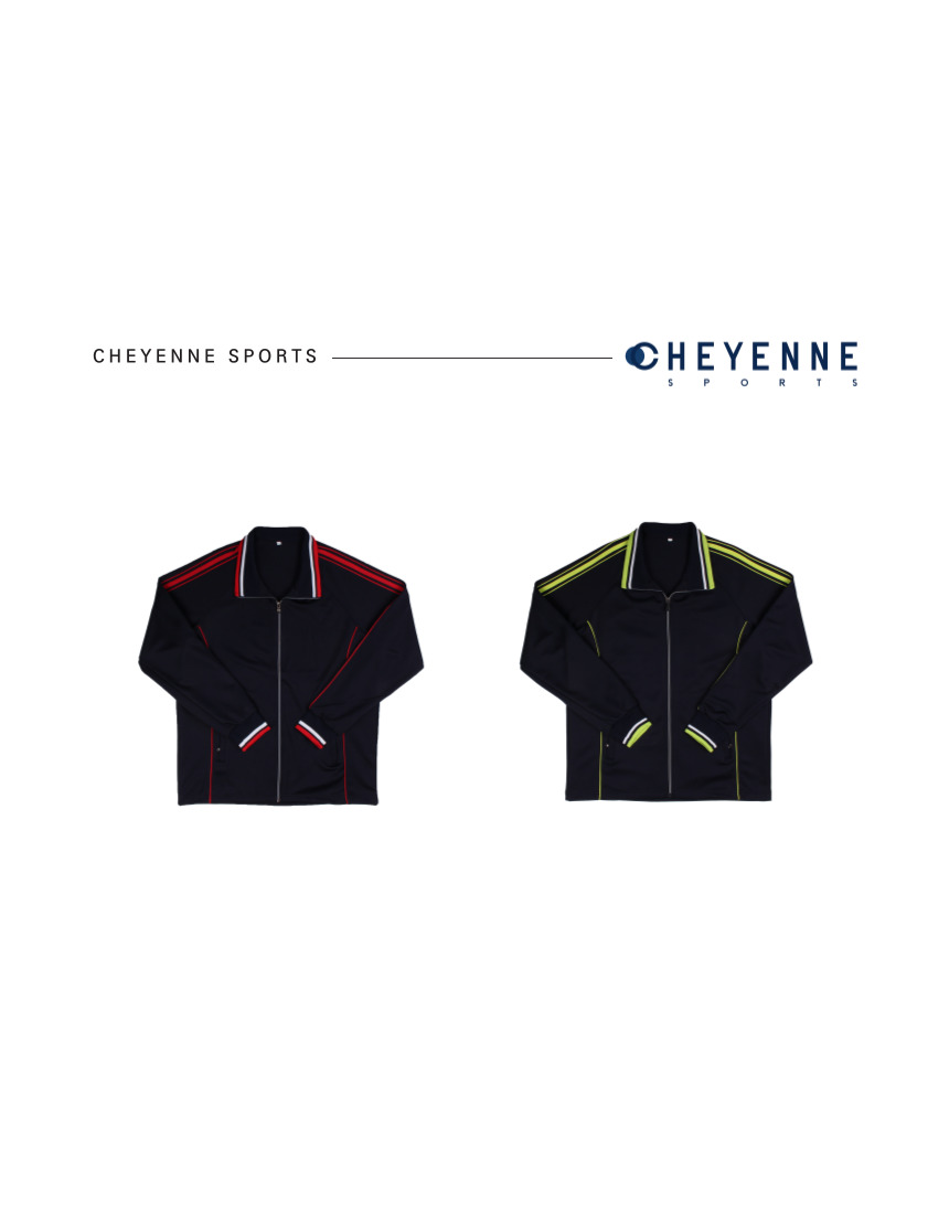 네이비 투컬러 어깨선 집업 동복상의