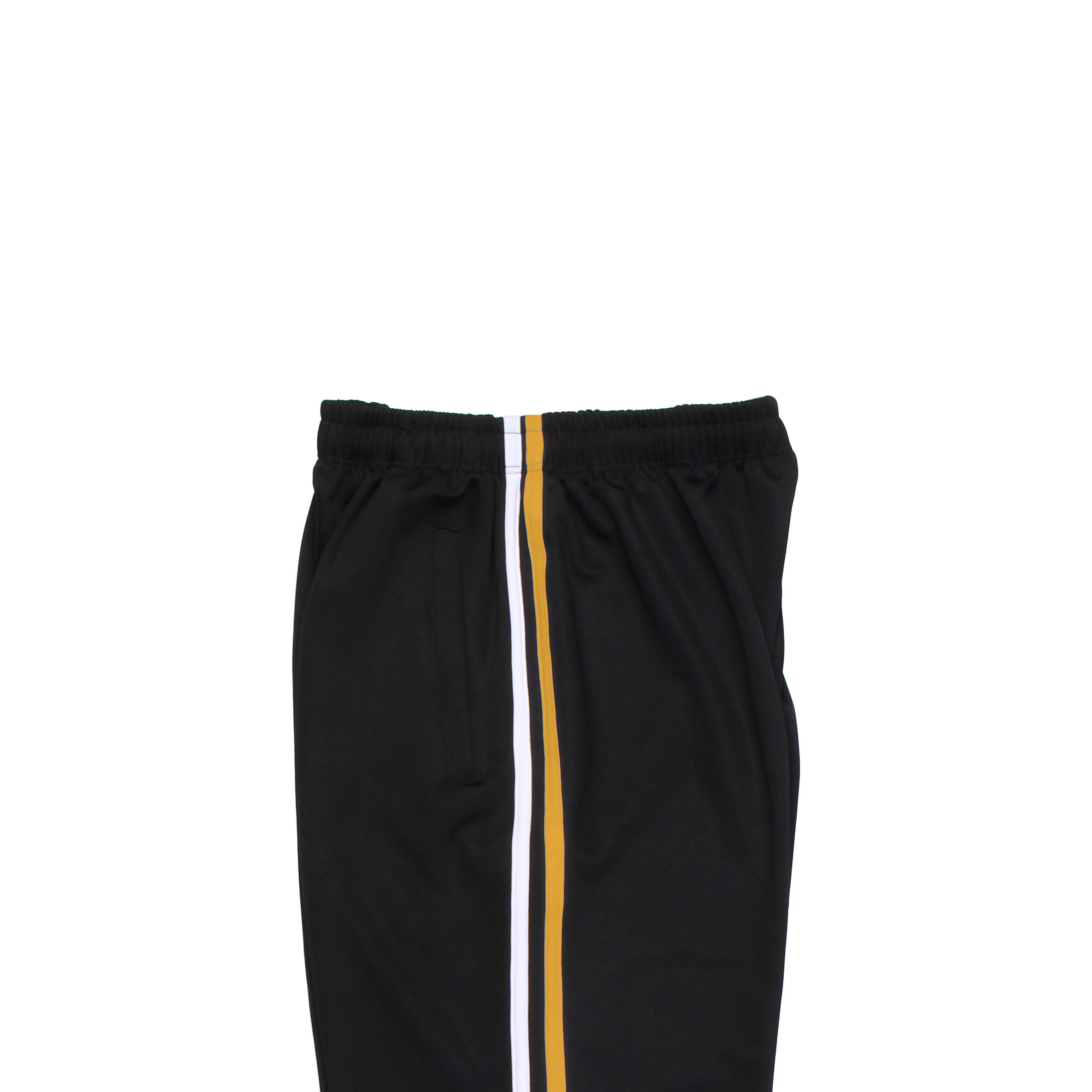 블랙 흰색노랑 2선 바지