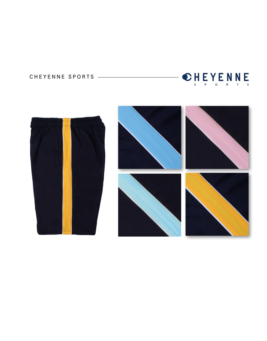 네이비바탕 (양옆흰선) 와이드선 반바지