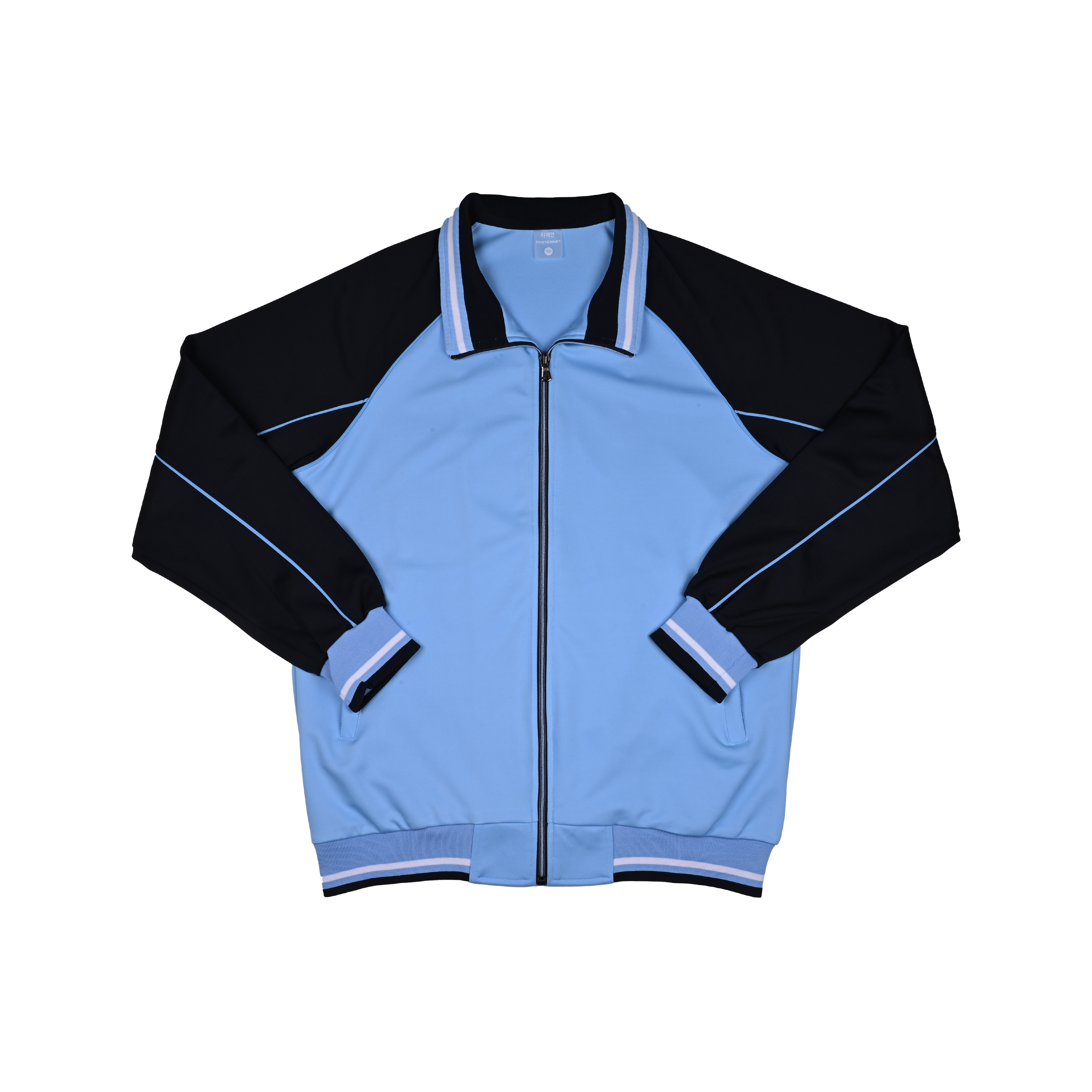 네이비 하프선 집업 동복상의(시보리)