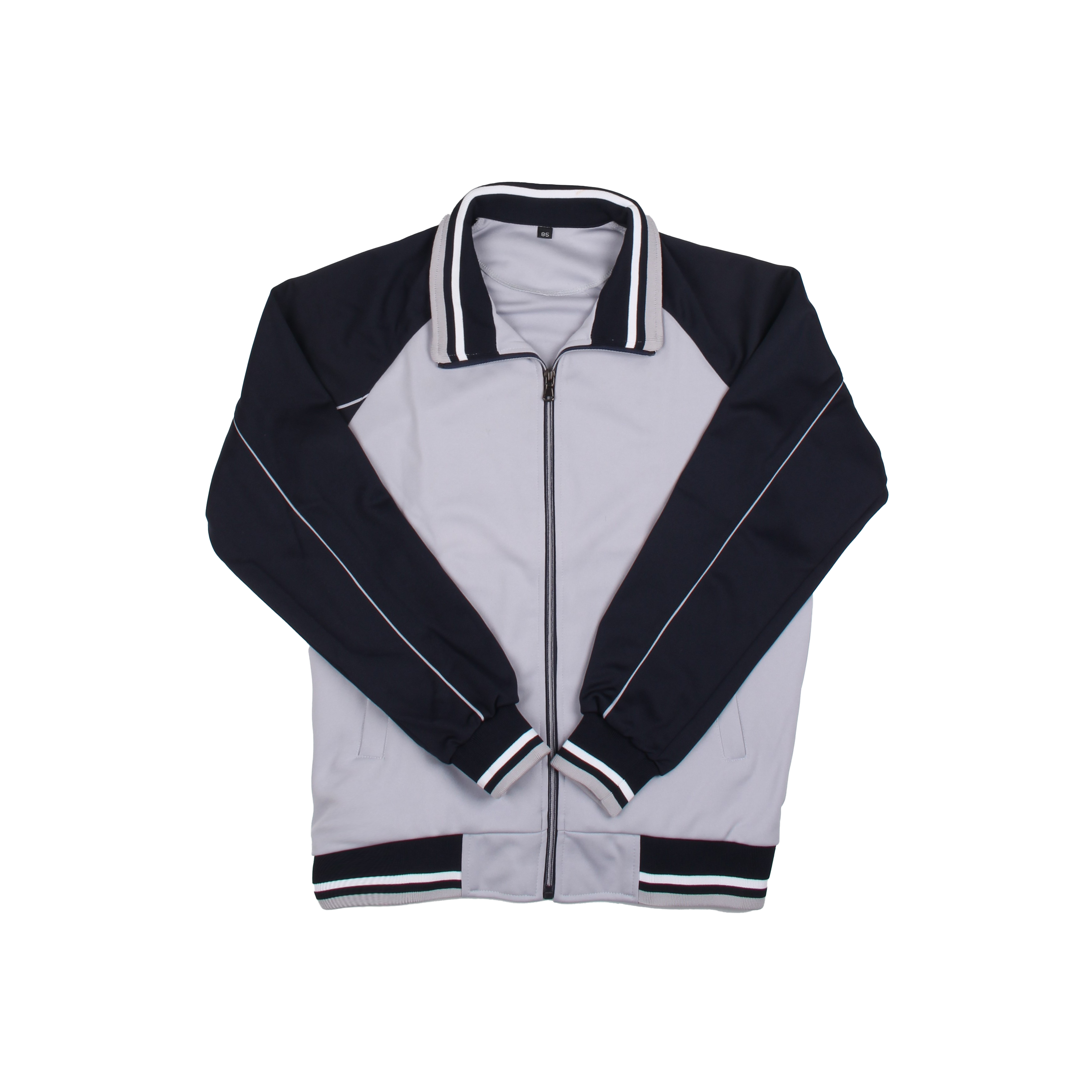 네이비 하프선 집업 동복상의(시보리)