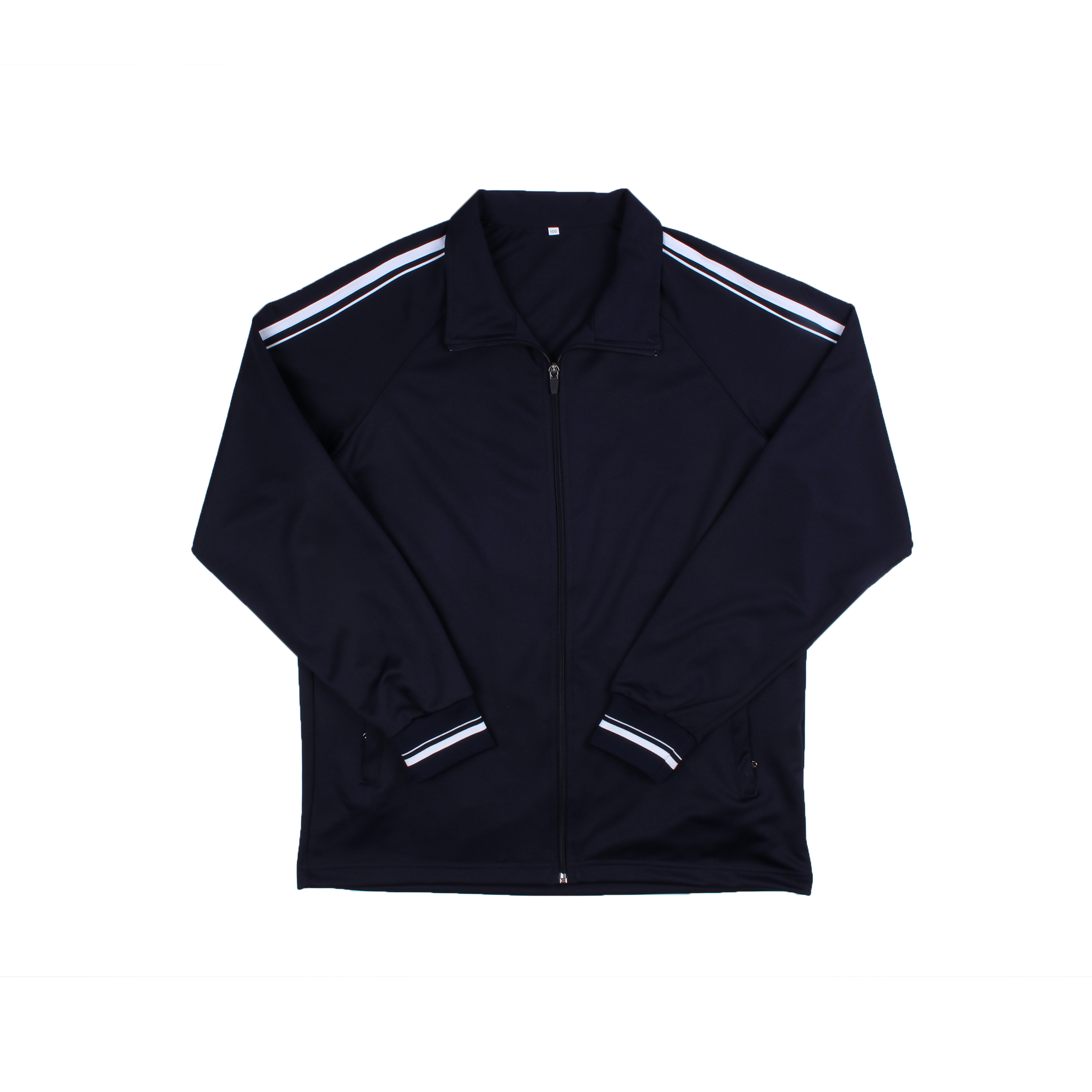 네이비 흰색 원앤원 집업 동복상의