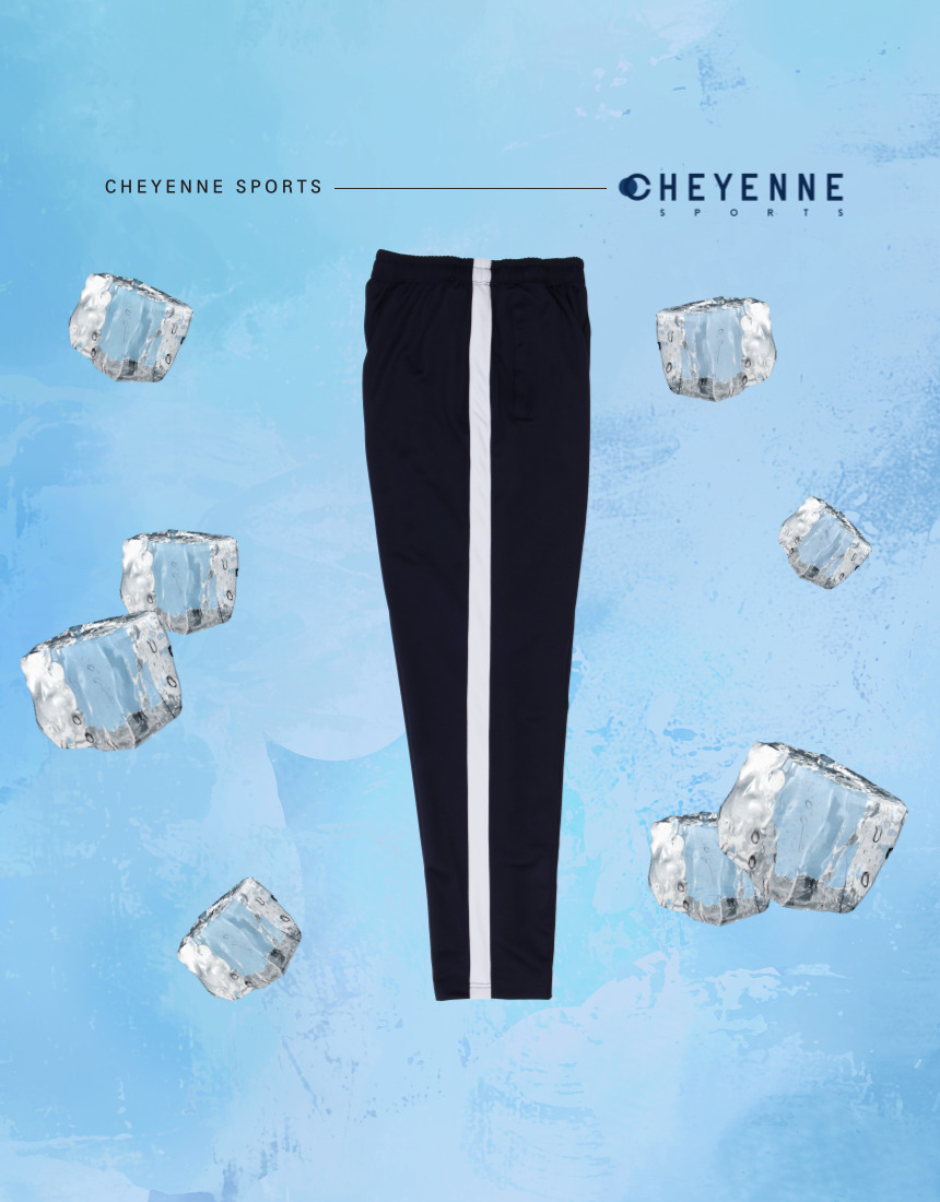 [쿨링] 네이비 흰색 3.0 와이드선 쿨링바지