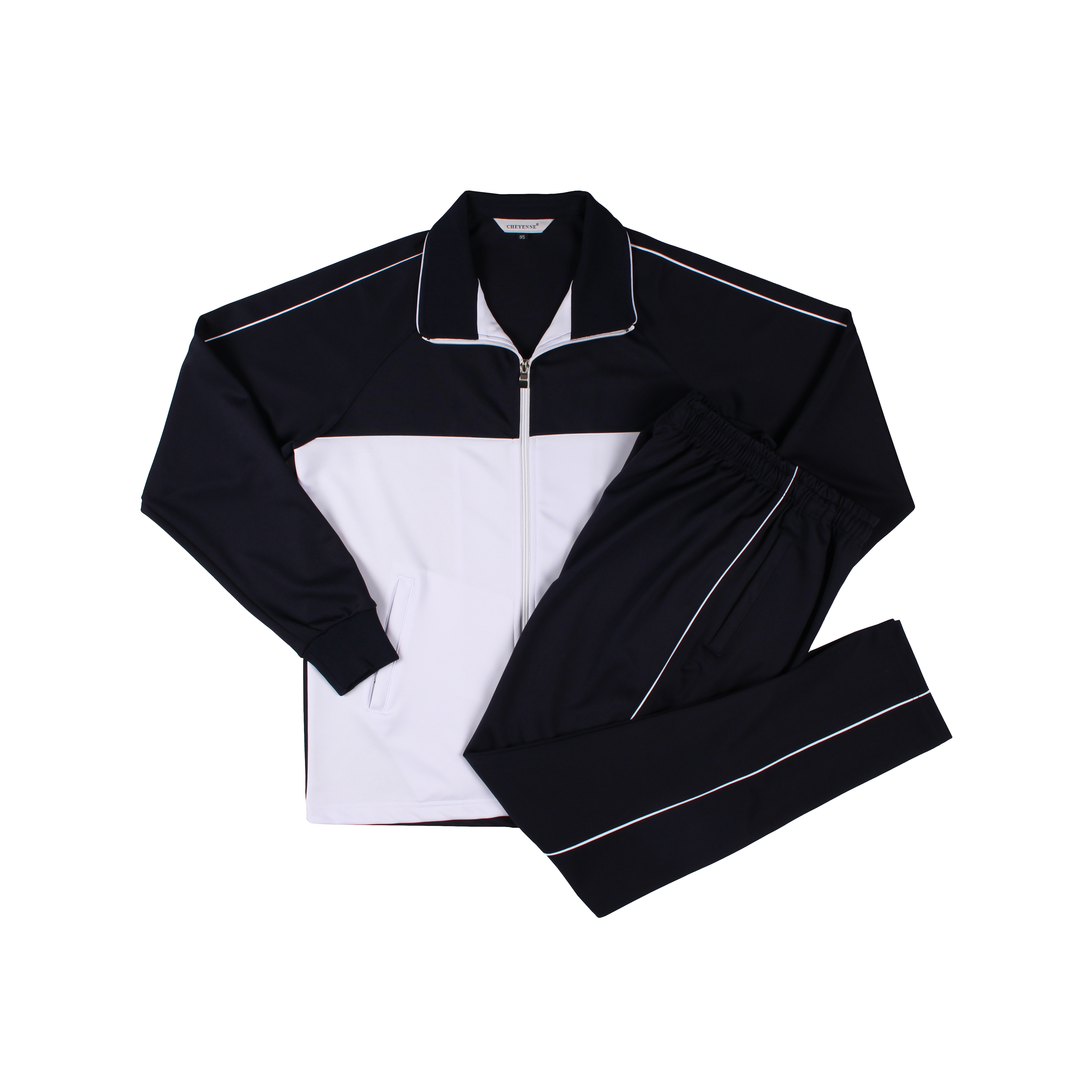 네이비 화이트 하프선 체스트 동복세트