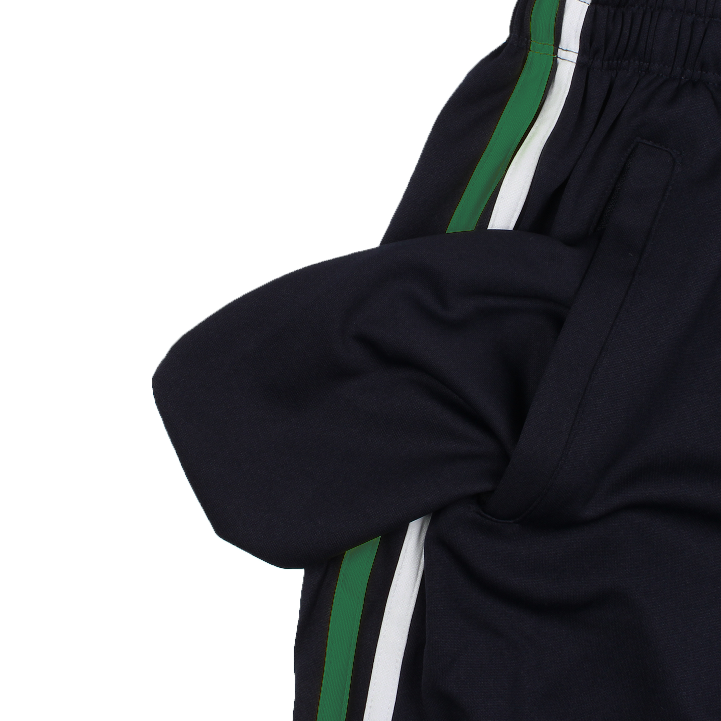 네이비 화이트초록 2선 반바지