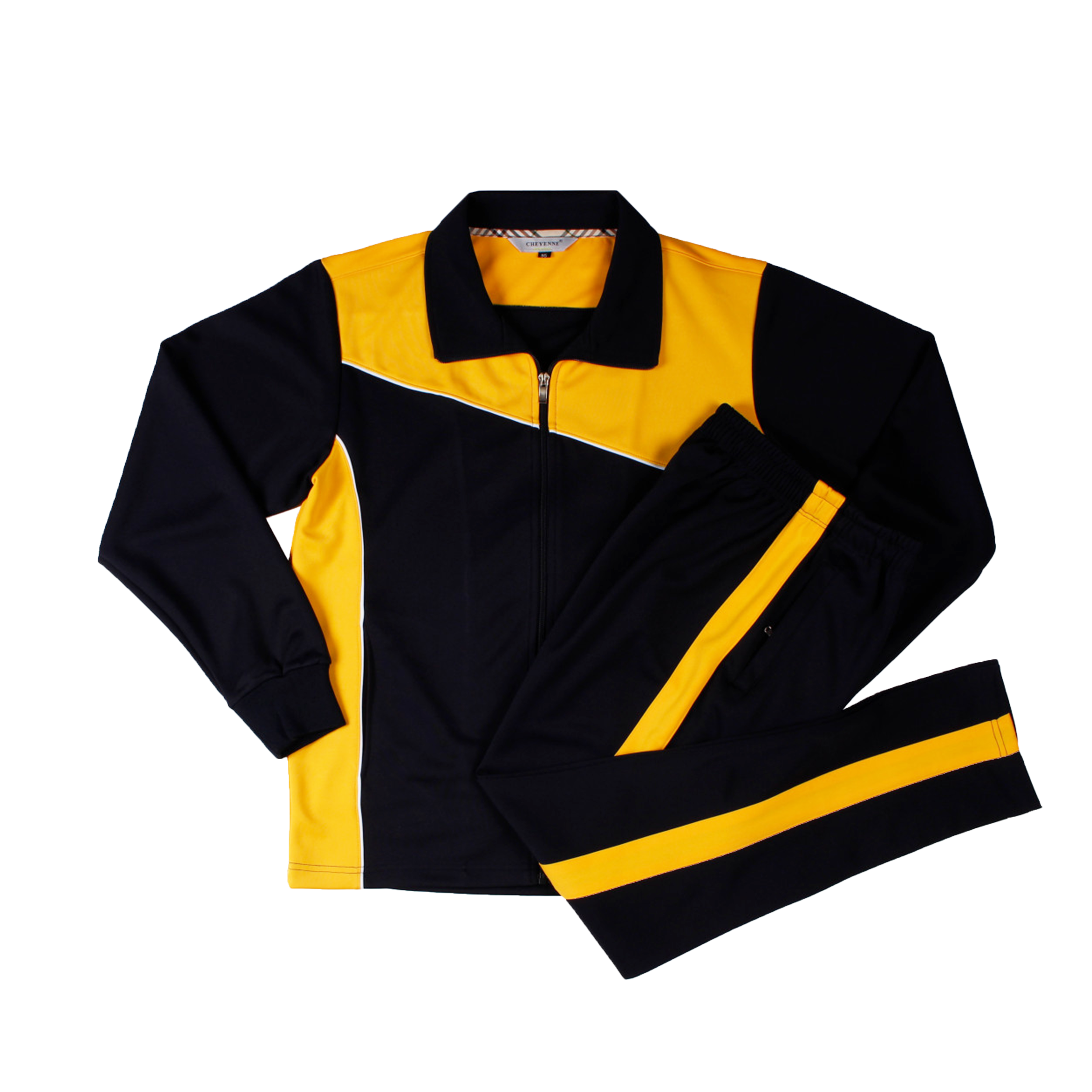 네이비 노랑 컷팅포인트/와이드선 동복세트