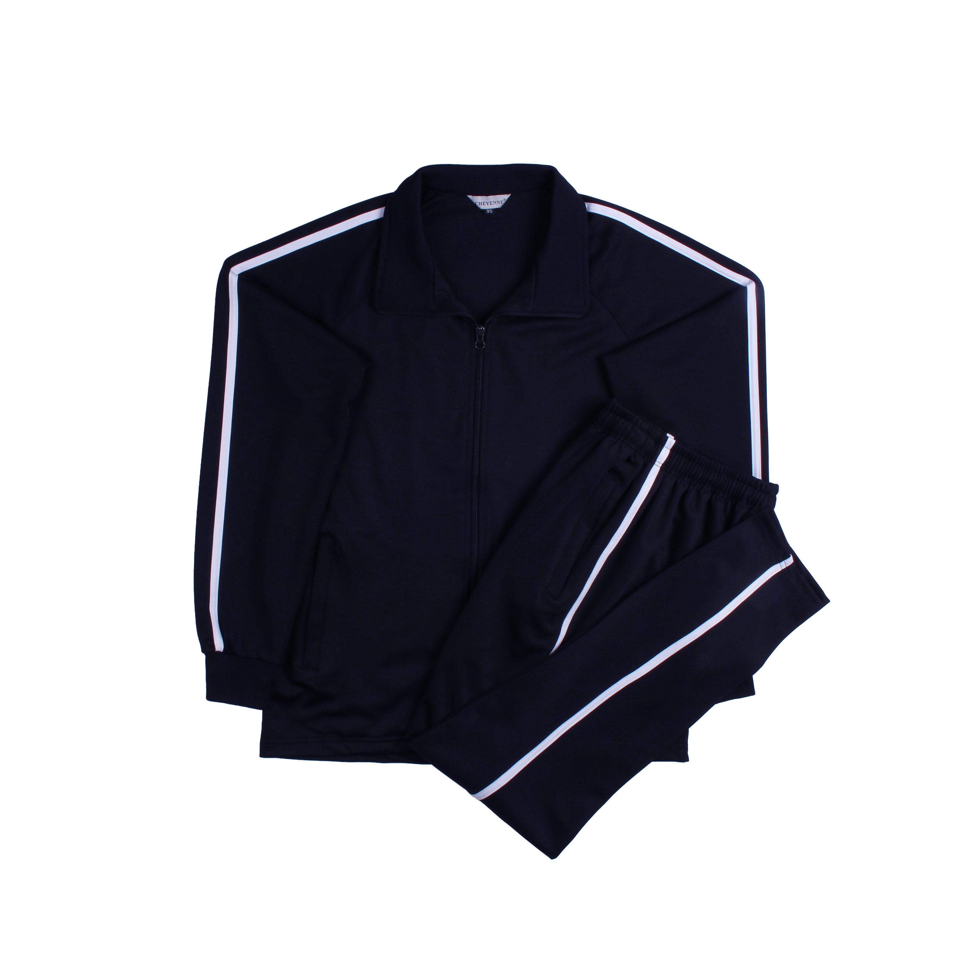 네이비 화이트 원라인 동복세트