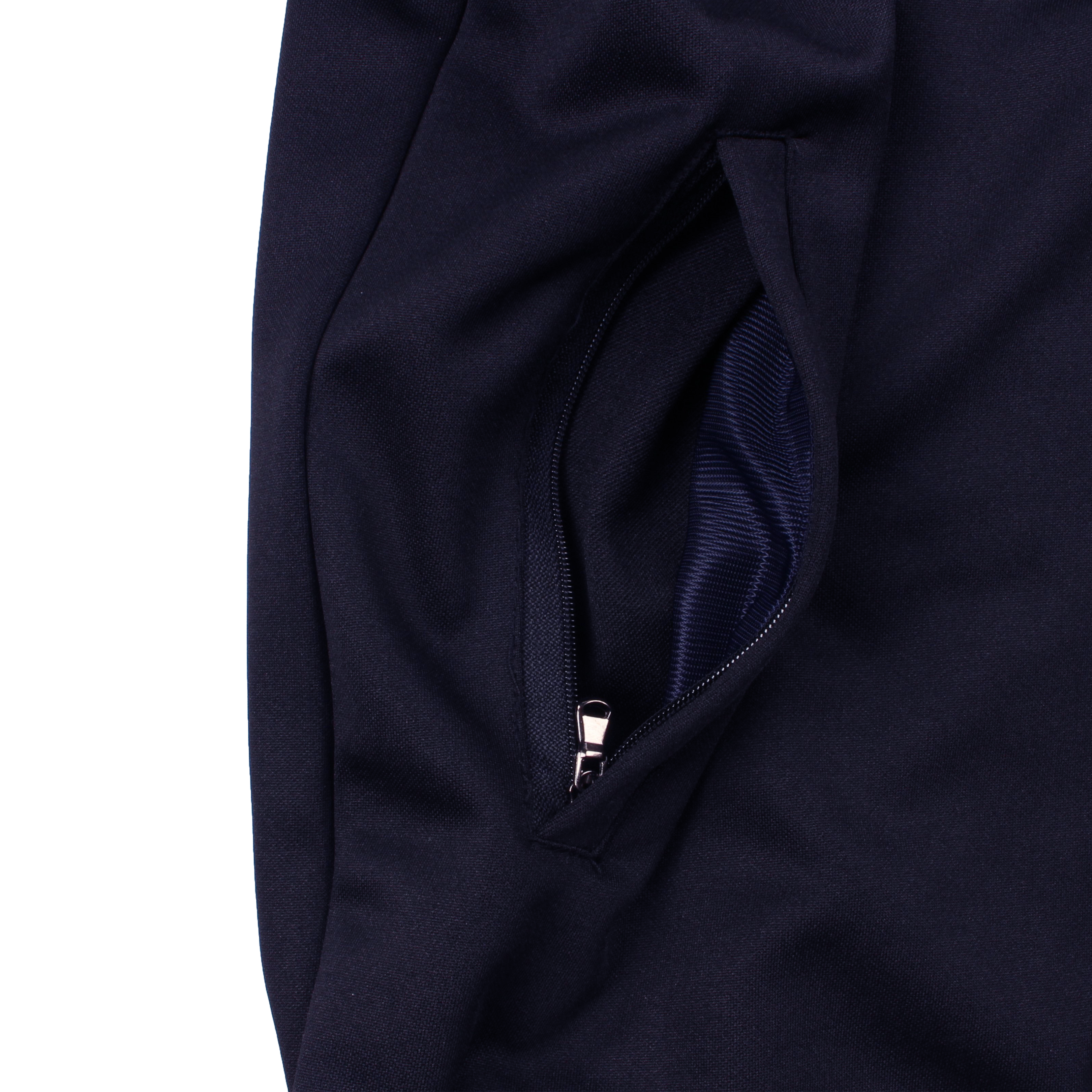 네이비 화이트 원라인 집업 동복상의