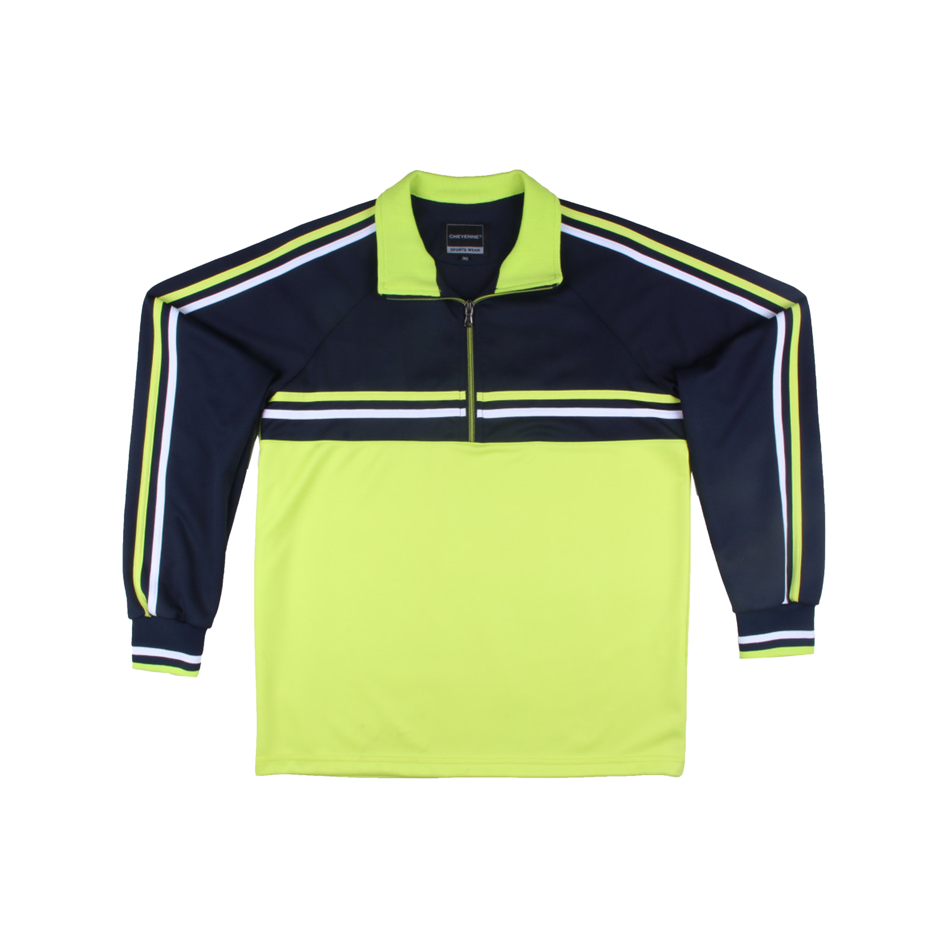 네이비 연두화이트 2선 반집업