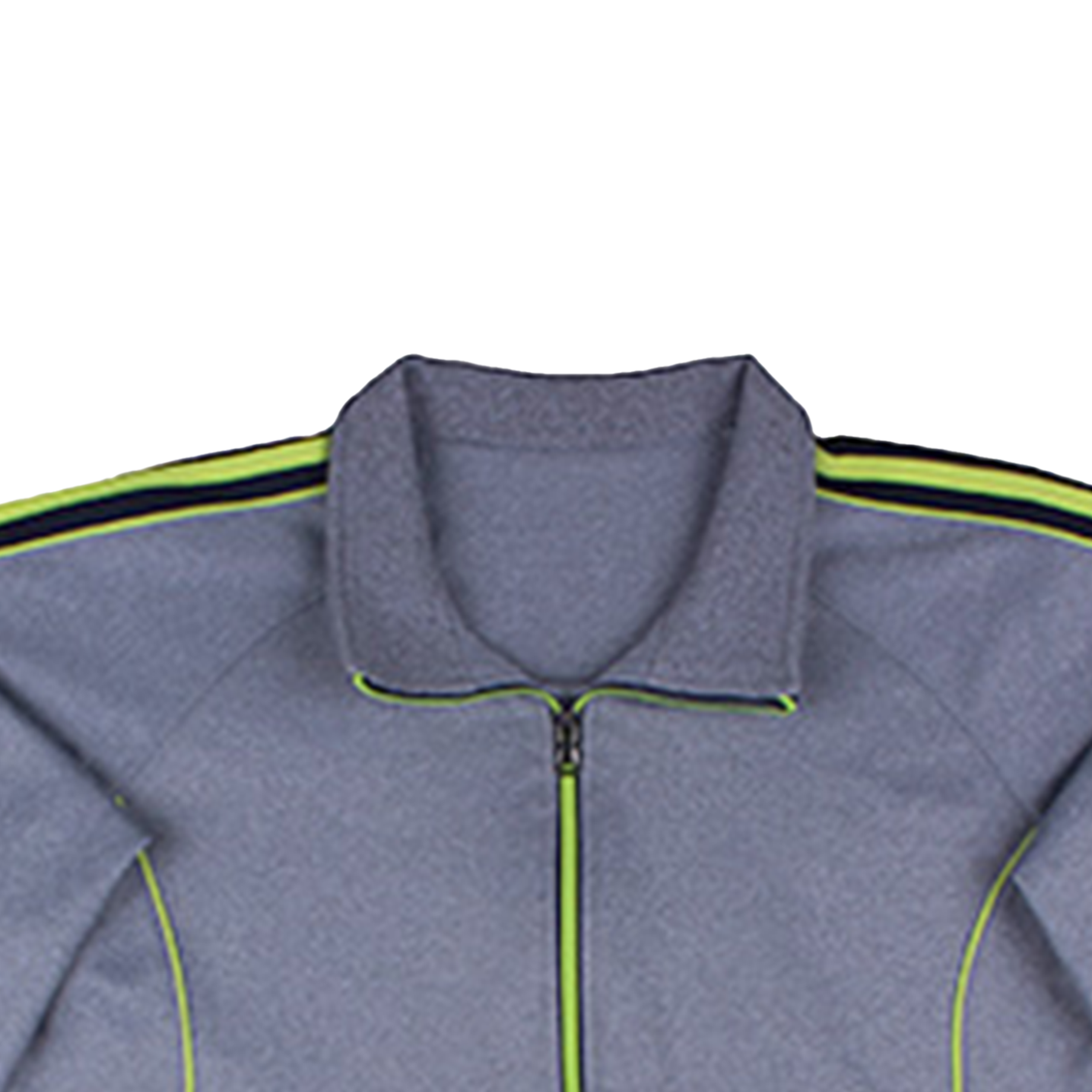 차콜 연두 어깨선 집업 동복상의