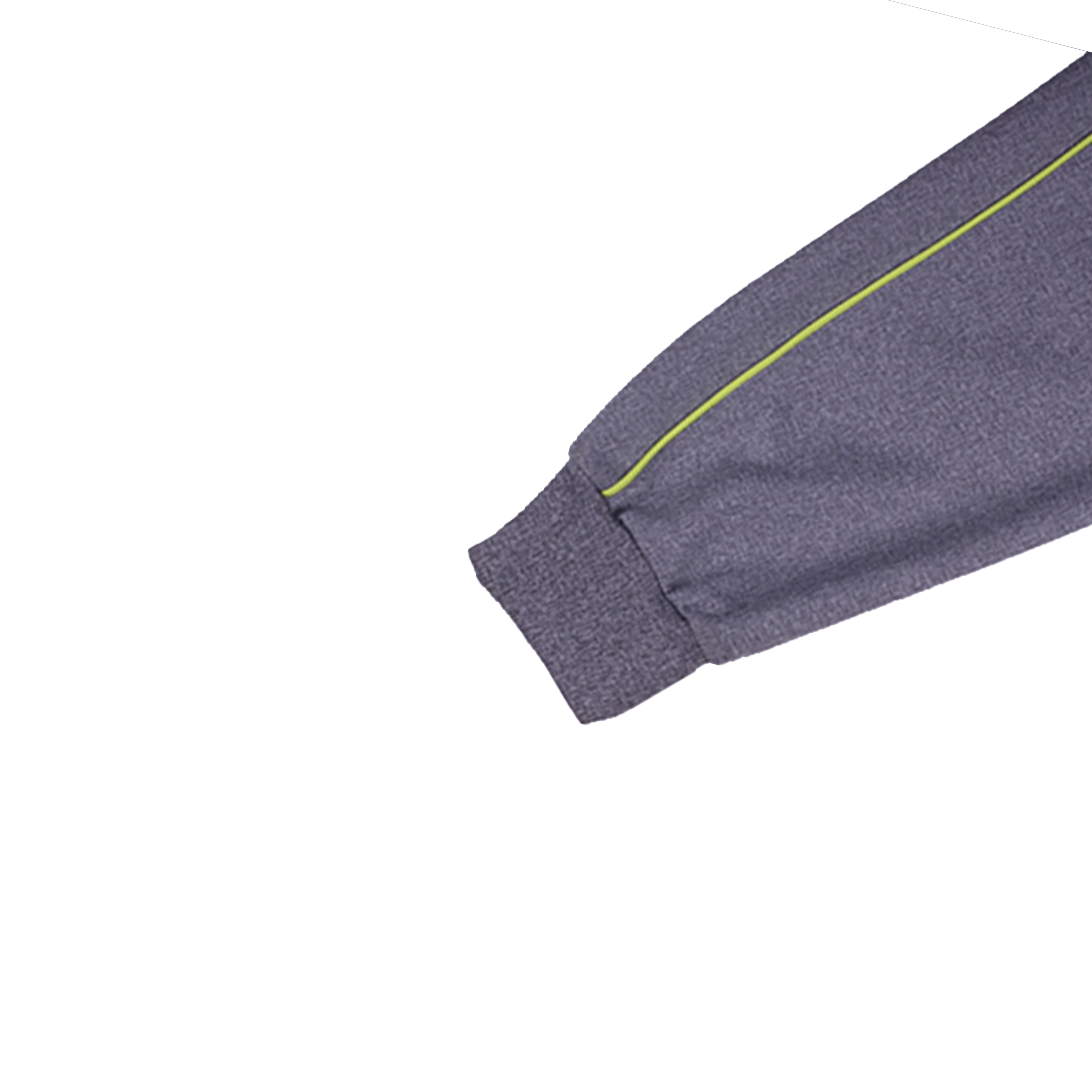 차콜 연두 어깨선 집업 동복상의