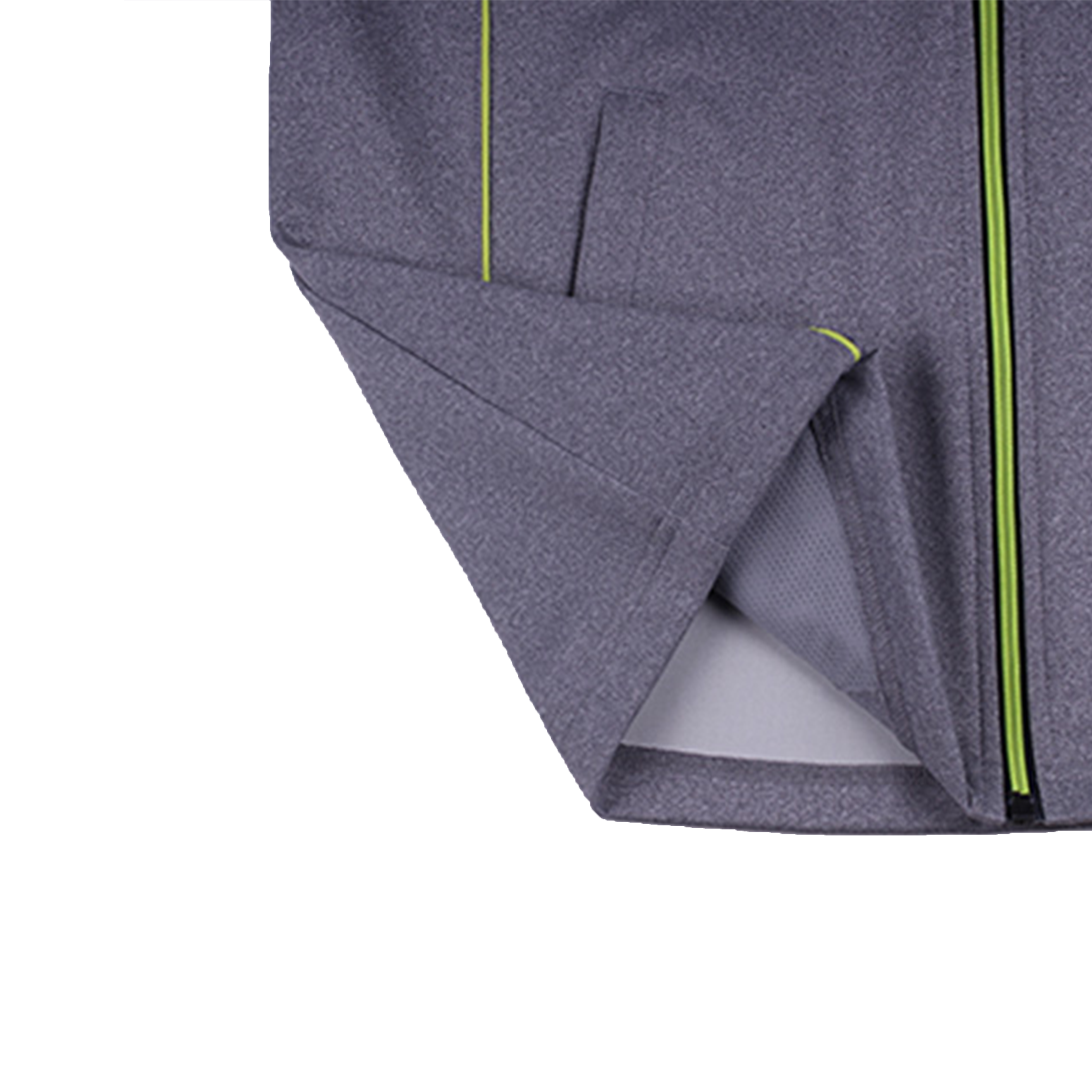 차콜 연두 어깨선 집업 동복상의