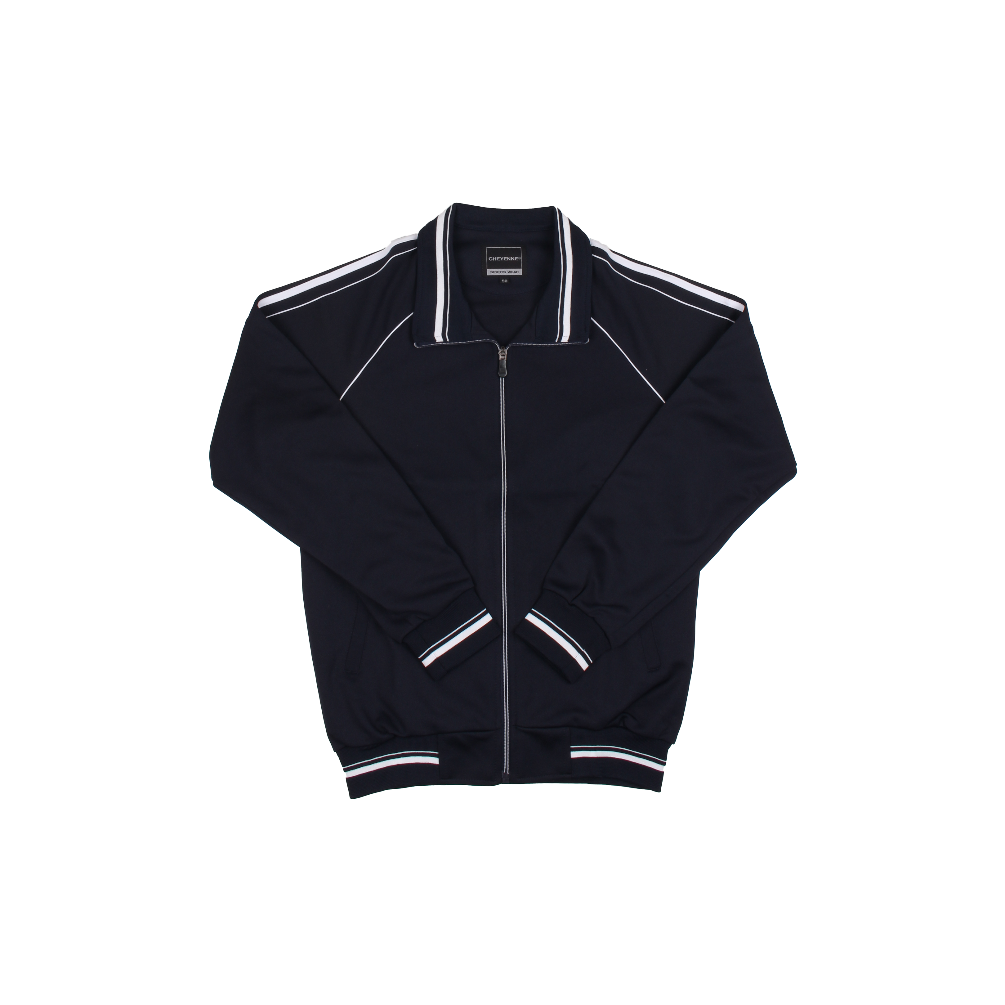 네이비 흰색 원앤원(양옆 얇은선) 집업 동복상의(시보리)