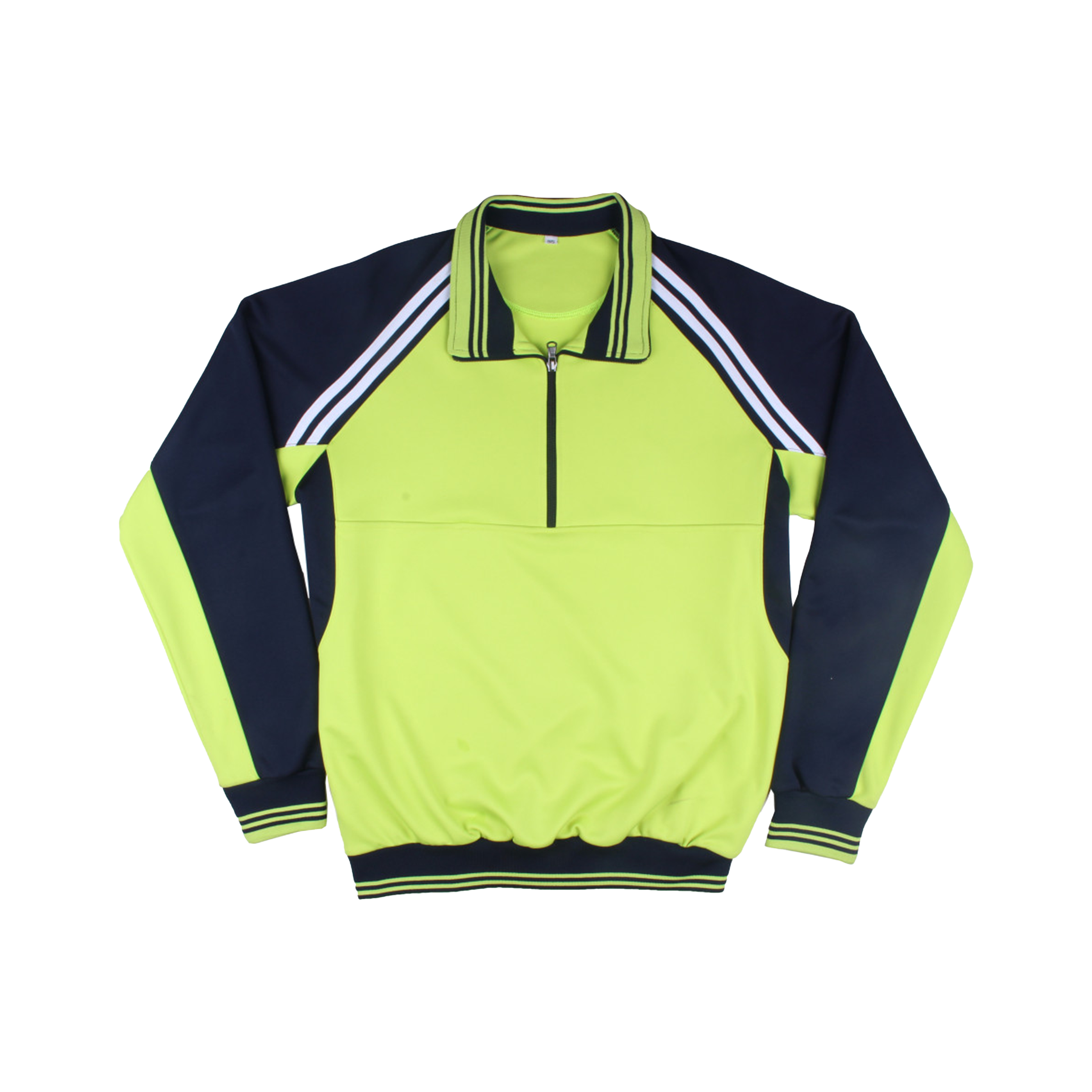 연두 네이비화이트 웨일2선 반집업 동복상의(시보리)