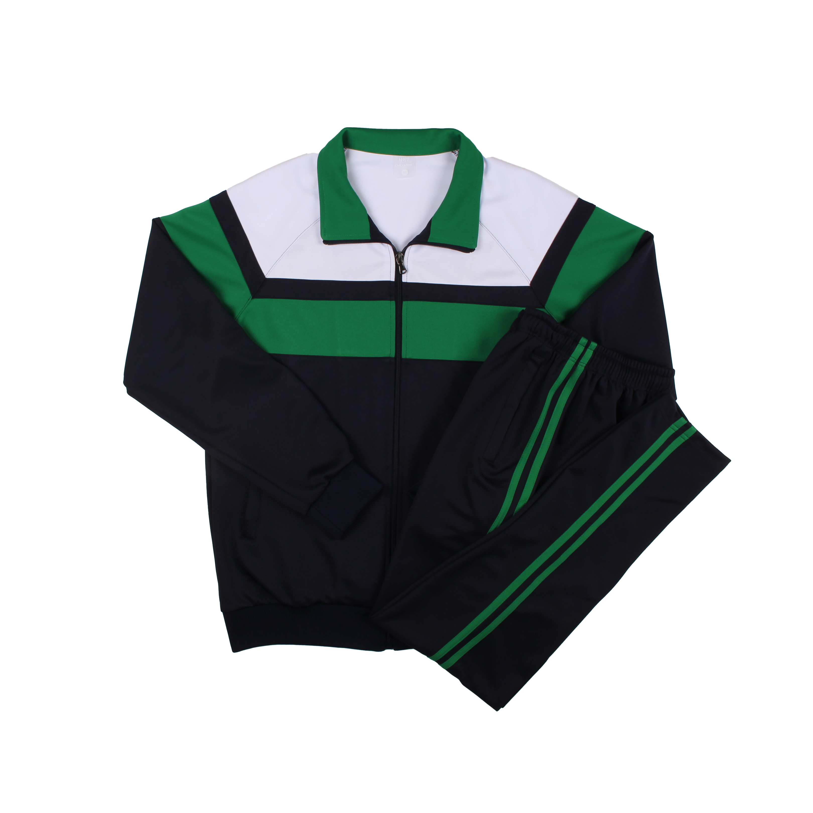 네이비 화이트초록 와이드앵글/2선 동복세트