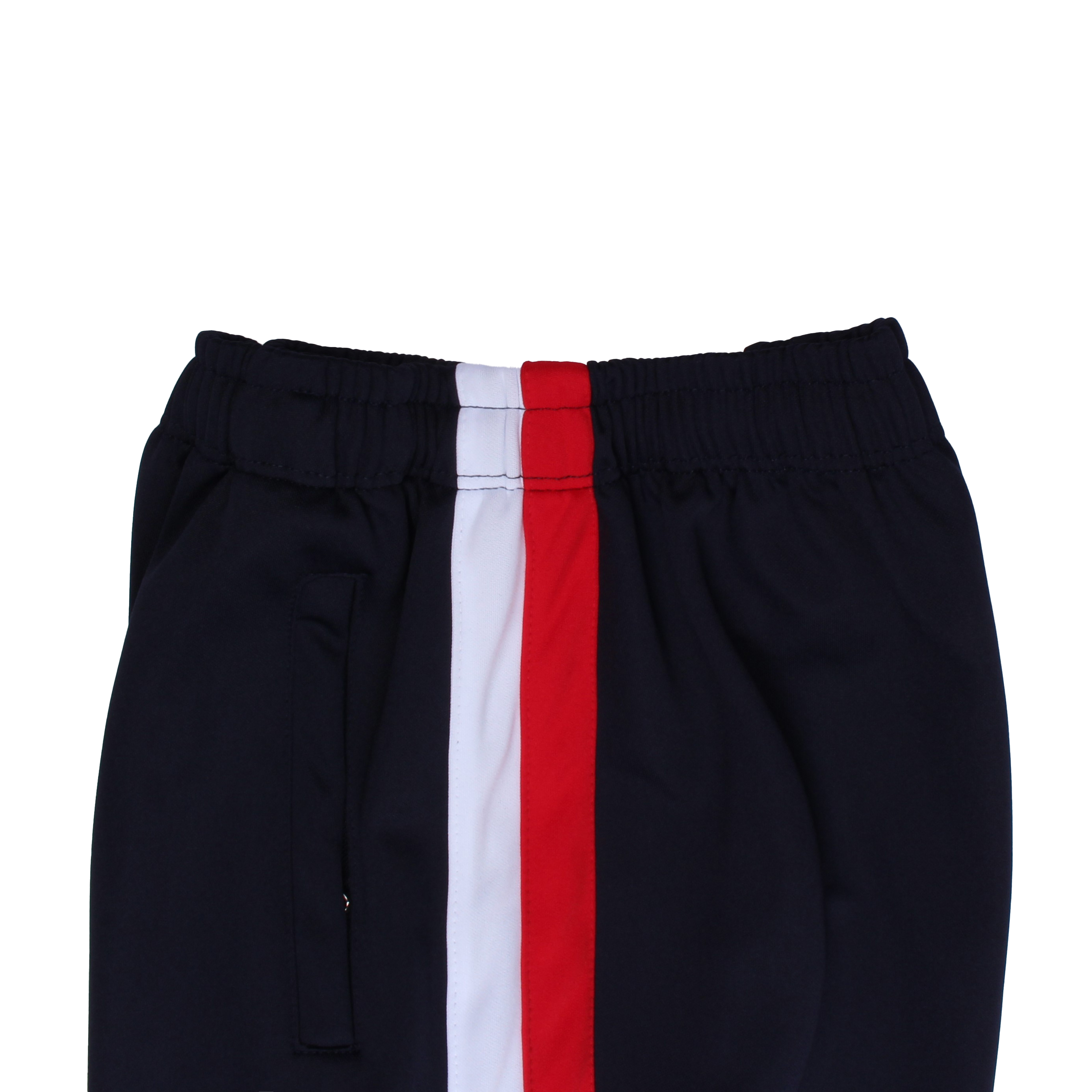 [기모] 네이비 화이트레드 4.0 와이드선 기모바지