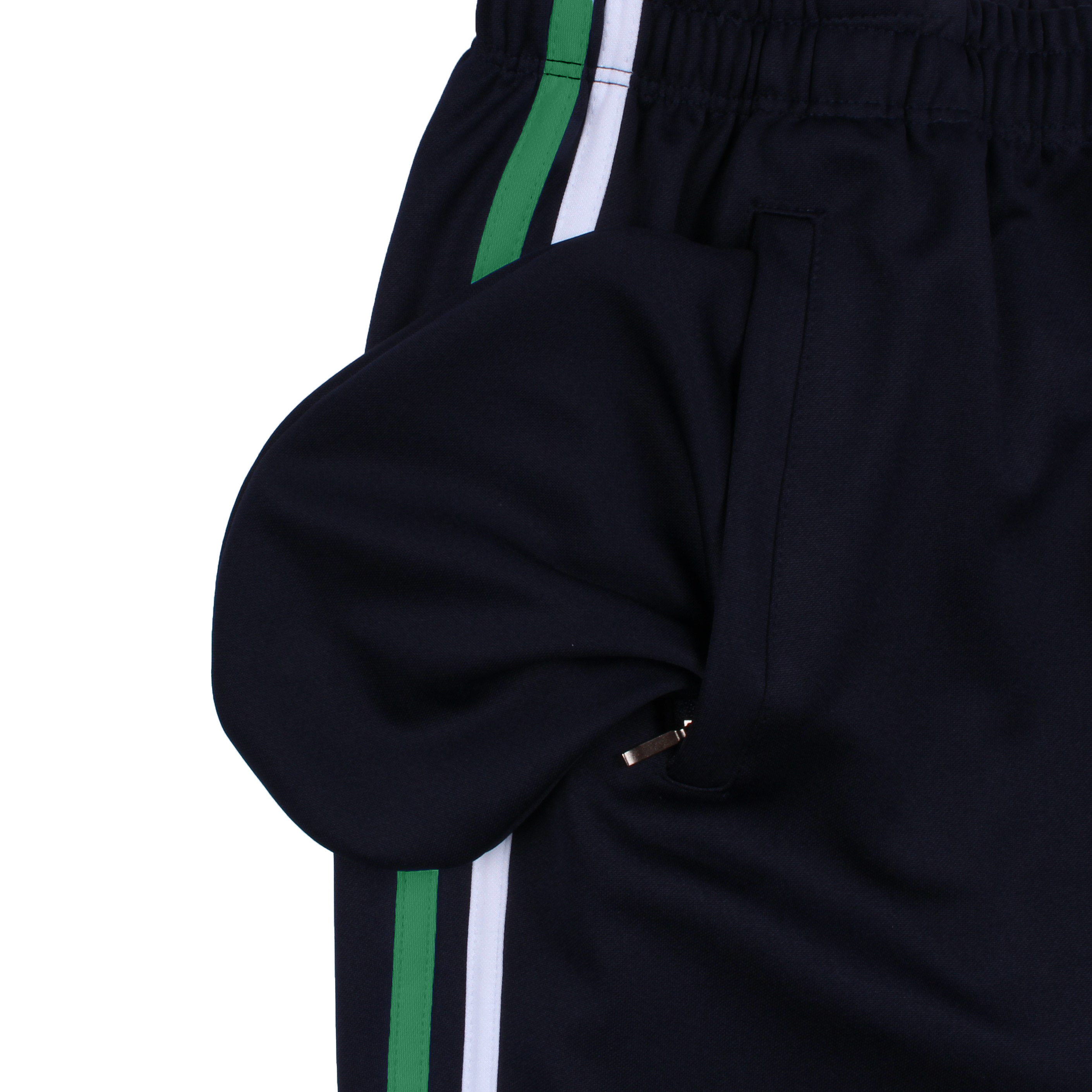 [기모] 네이비 화이트초록 2선 기모바지