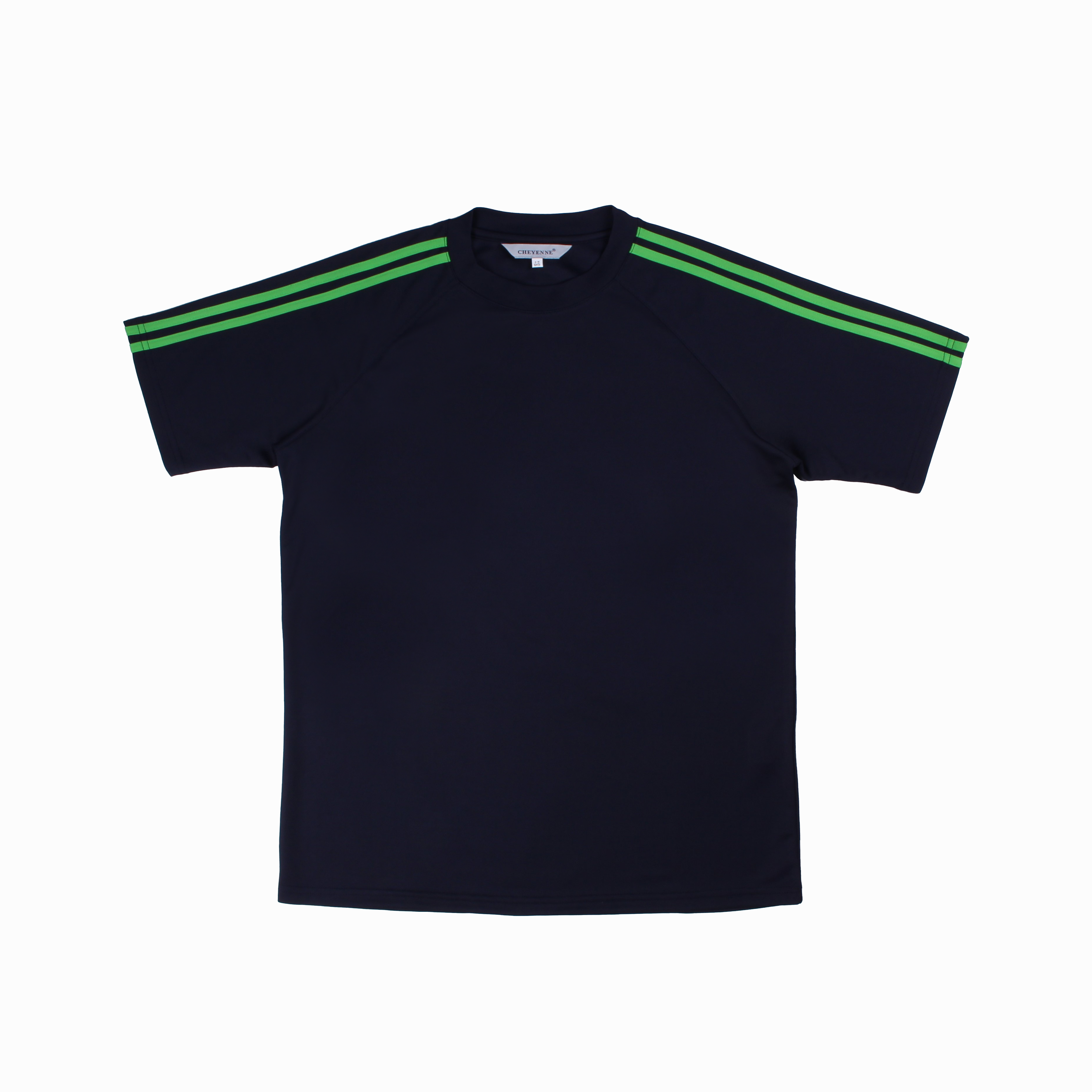 네이비 초록2선 반팔티셔츠