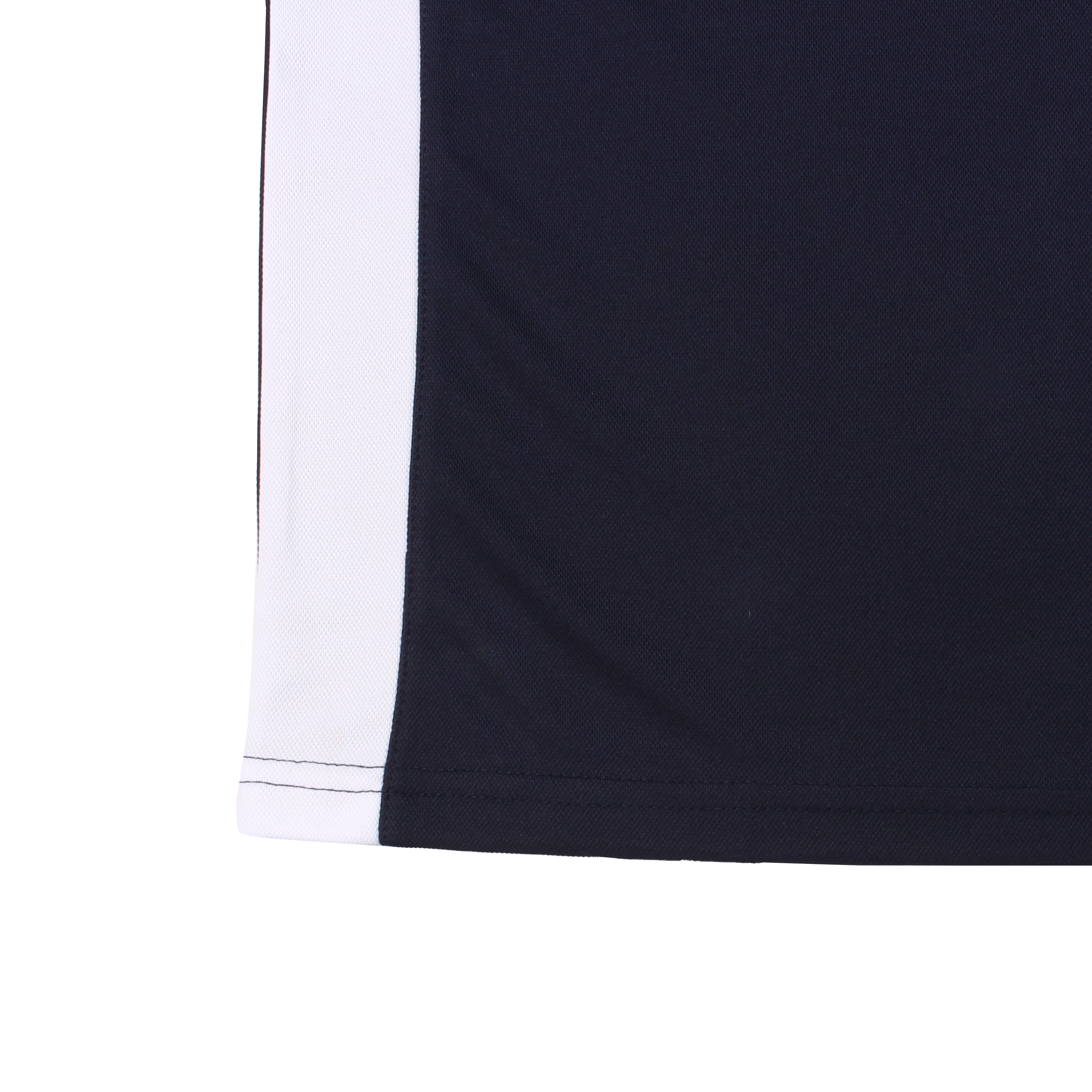 네이비 화이트 원앤원 하이라인 반집업 카라 반팔티셔츠