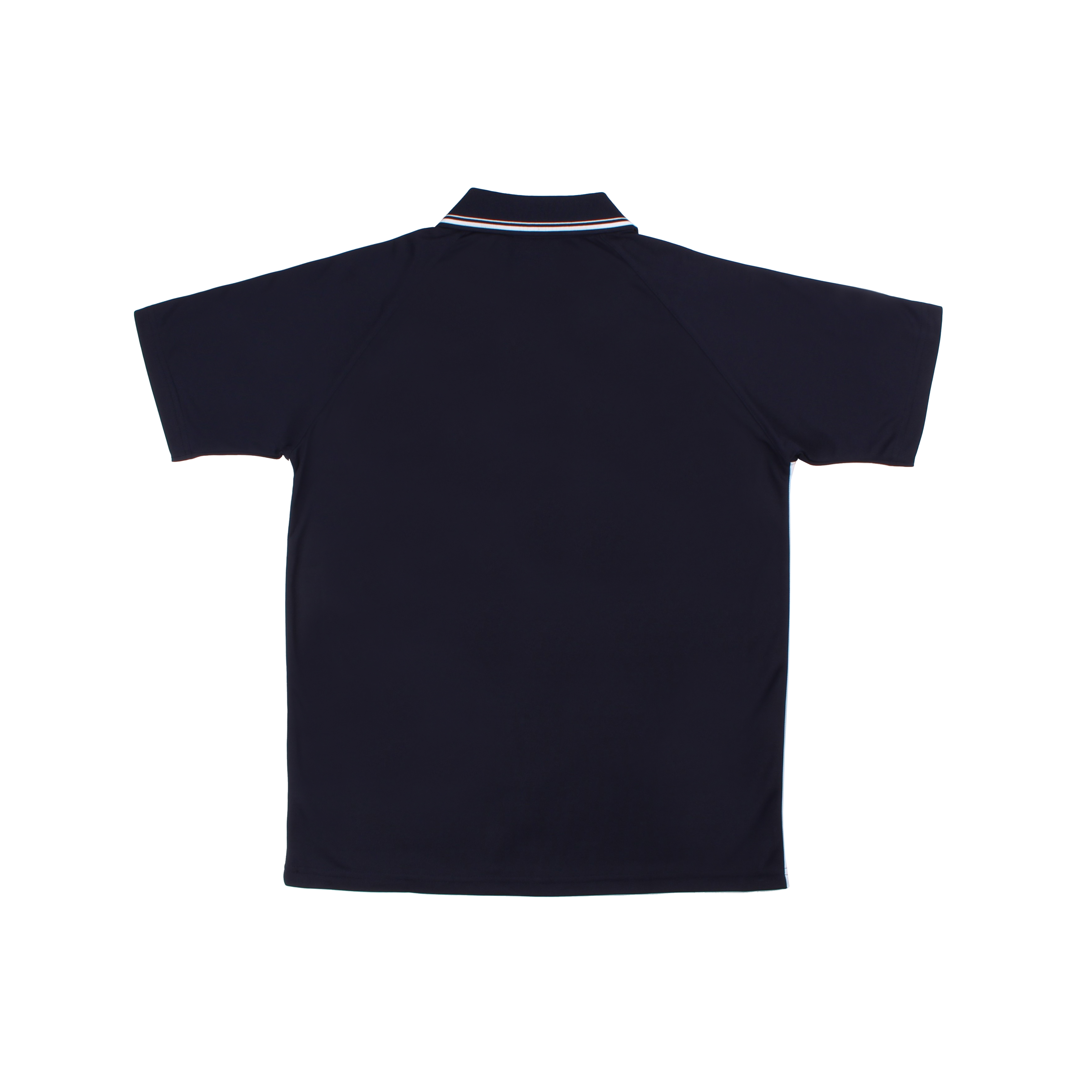 네이비 화이트 원앤원 하이라인 반집업 카라 반팔티셔츠