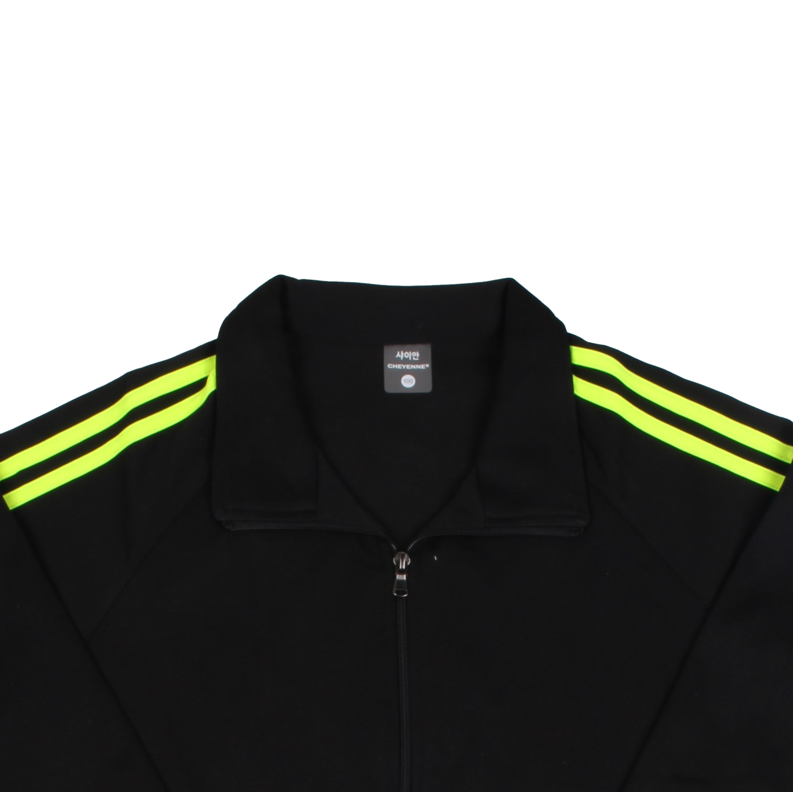 블랙 형광노랑 2선 집업 동복상의