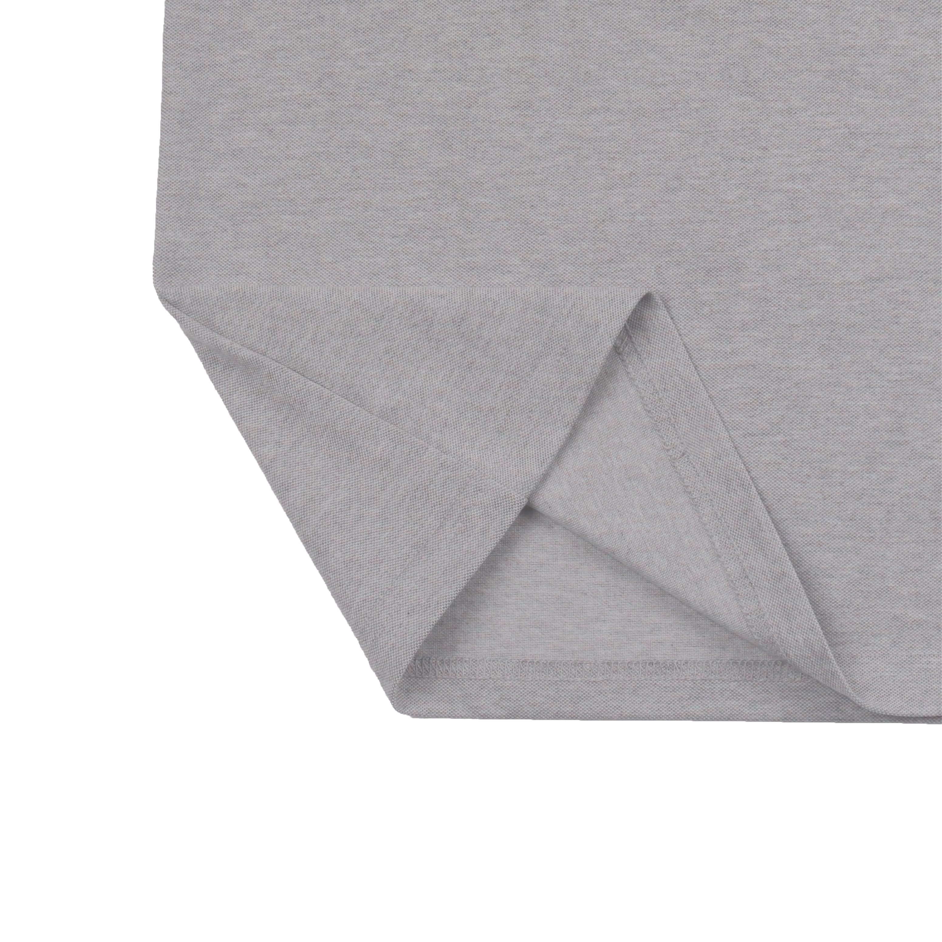 멜란지 블루 2선 라운드 반팔티셔츠