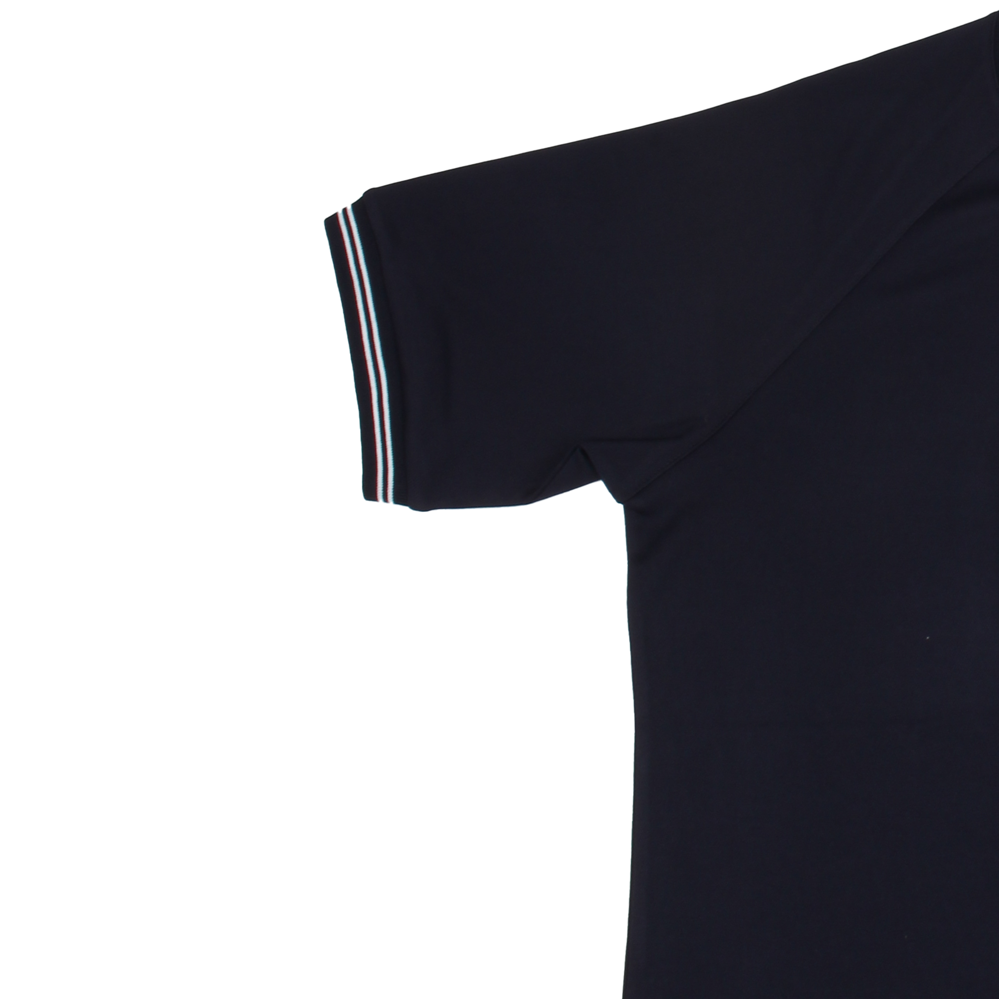 네이비 라운드 2선 반팔티셔츠