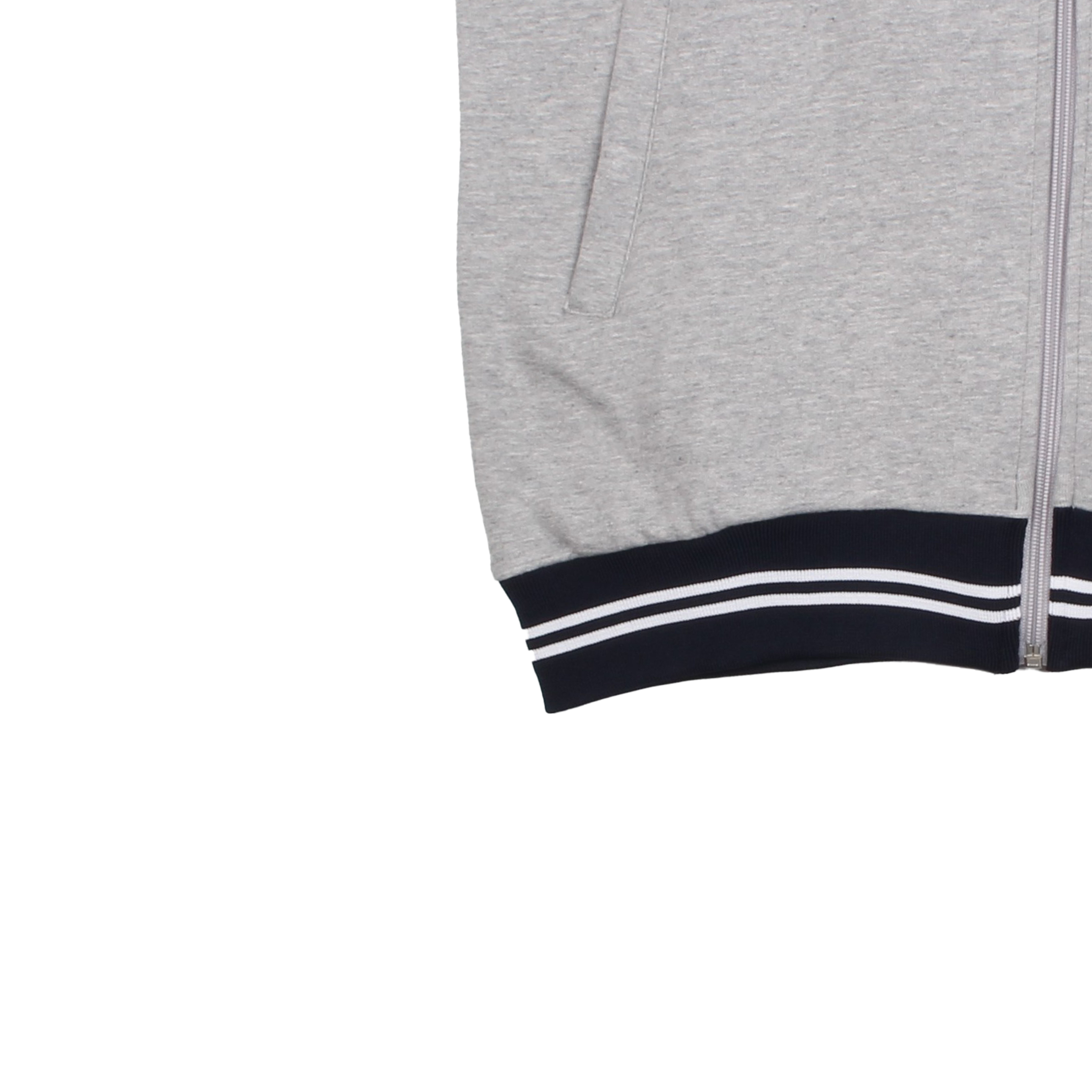 멜란지 블루 2선 집업 동복상의(시보리)