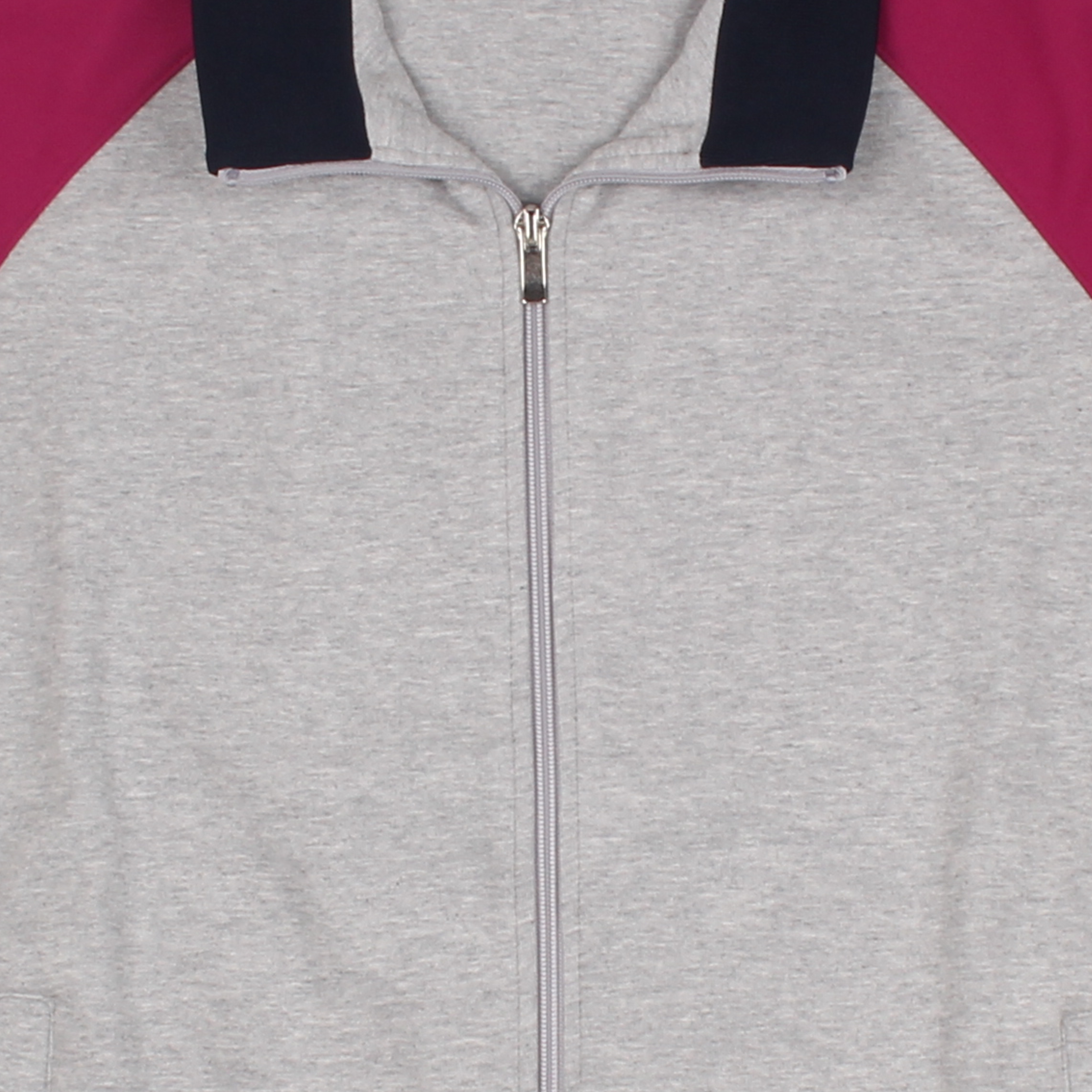 멜란지 자주 2선 집업 동복상의(시보리)