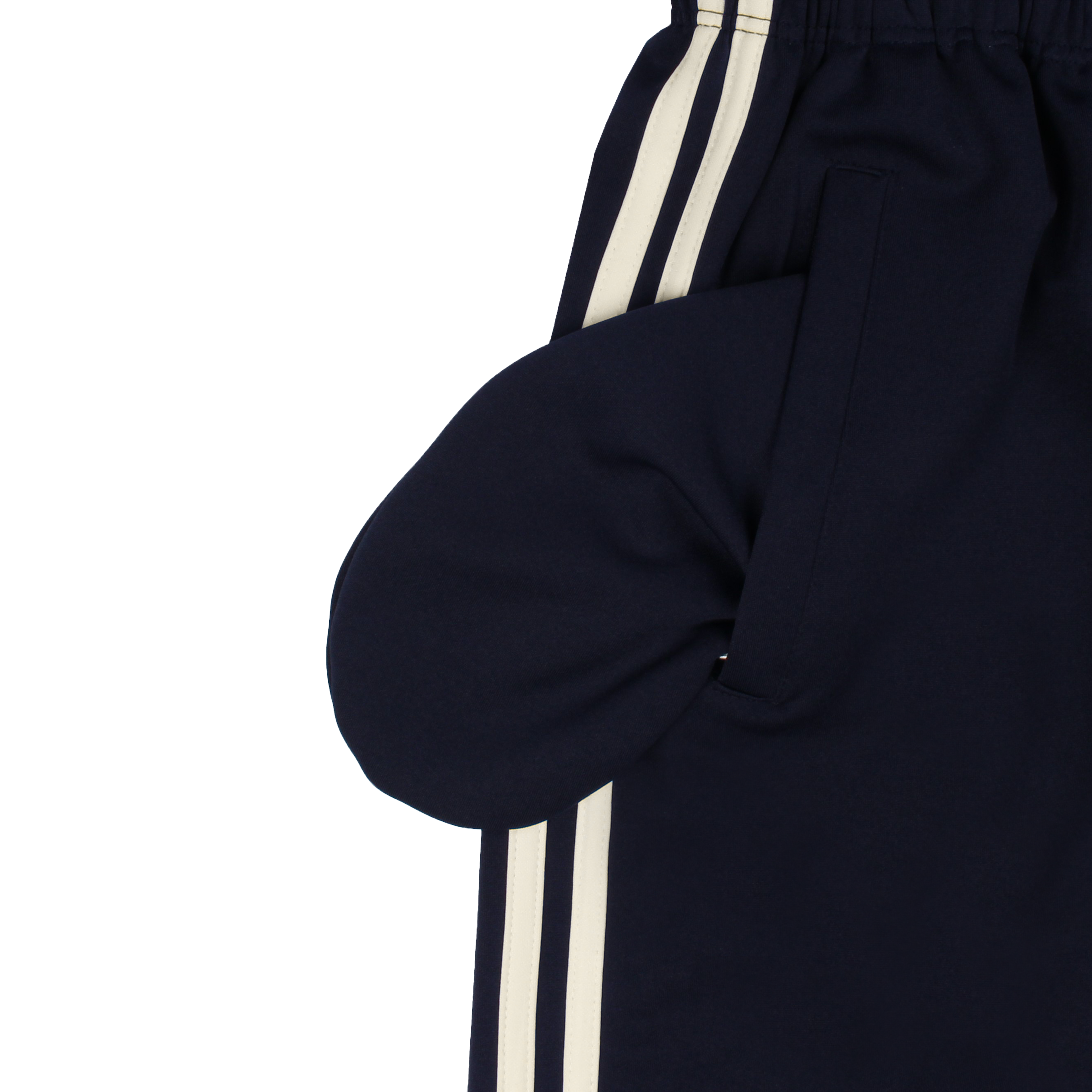 [조거팬츠]네이비 아이보리 2선 시보리 바지