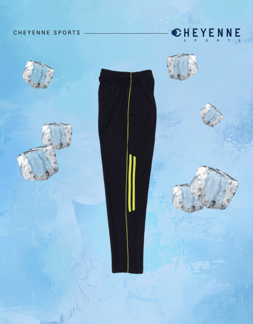 [쿨링] 네이비 연두 무릎선 쿨링바지