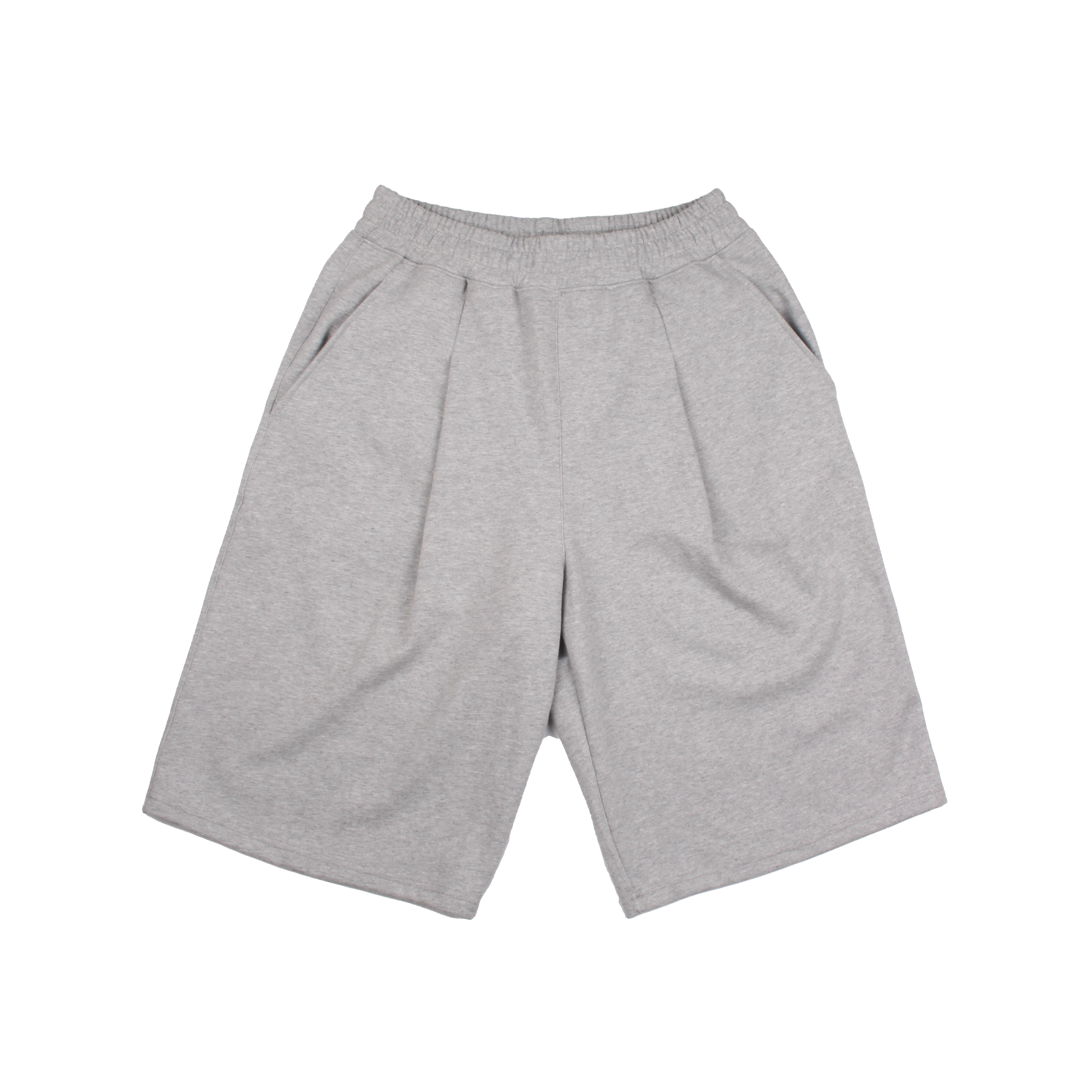 멜란지 핀턱 와이드 반바지