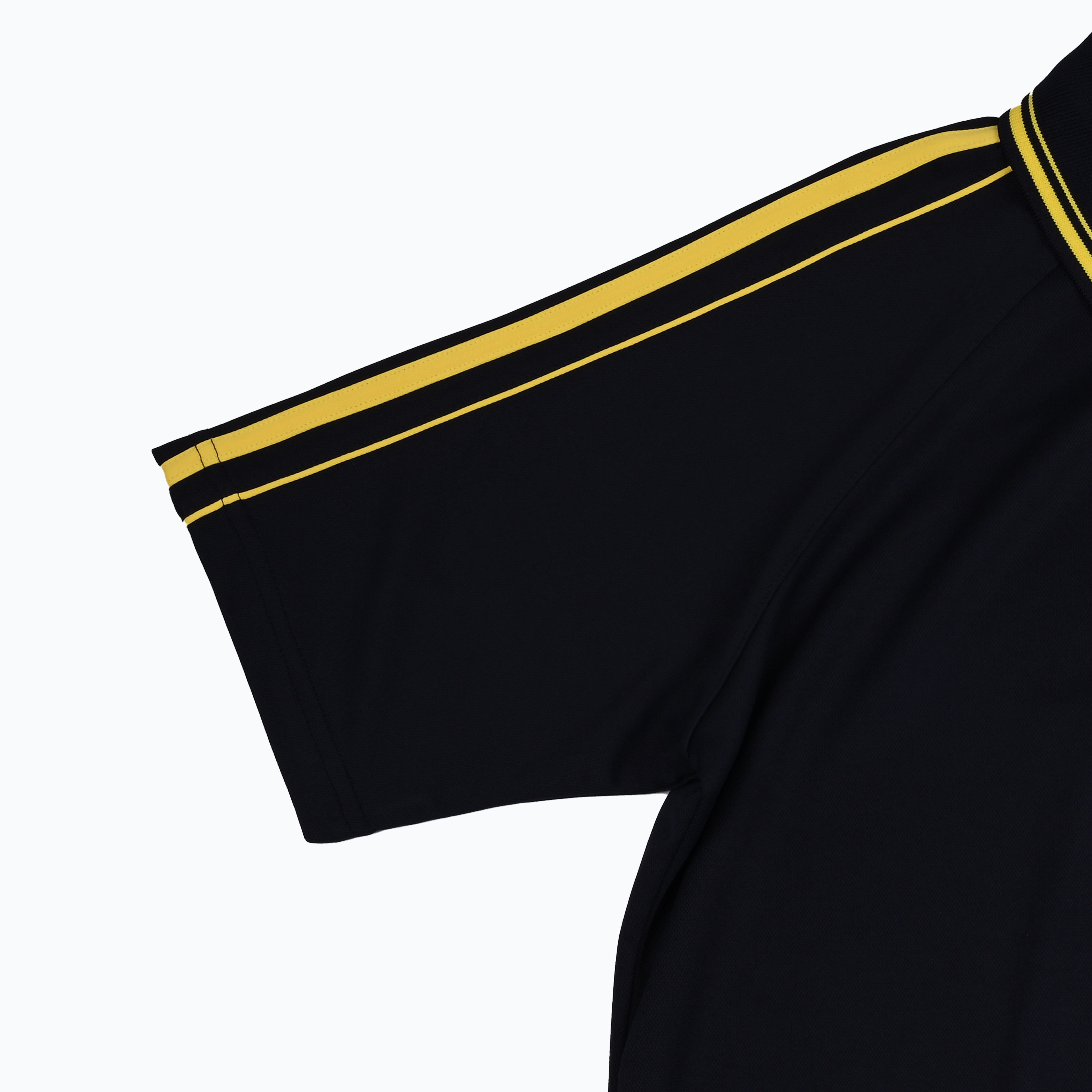 네이비 연노랑 원앤원 반집업 카라 반팔티셔츠